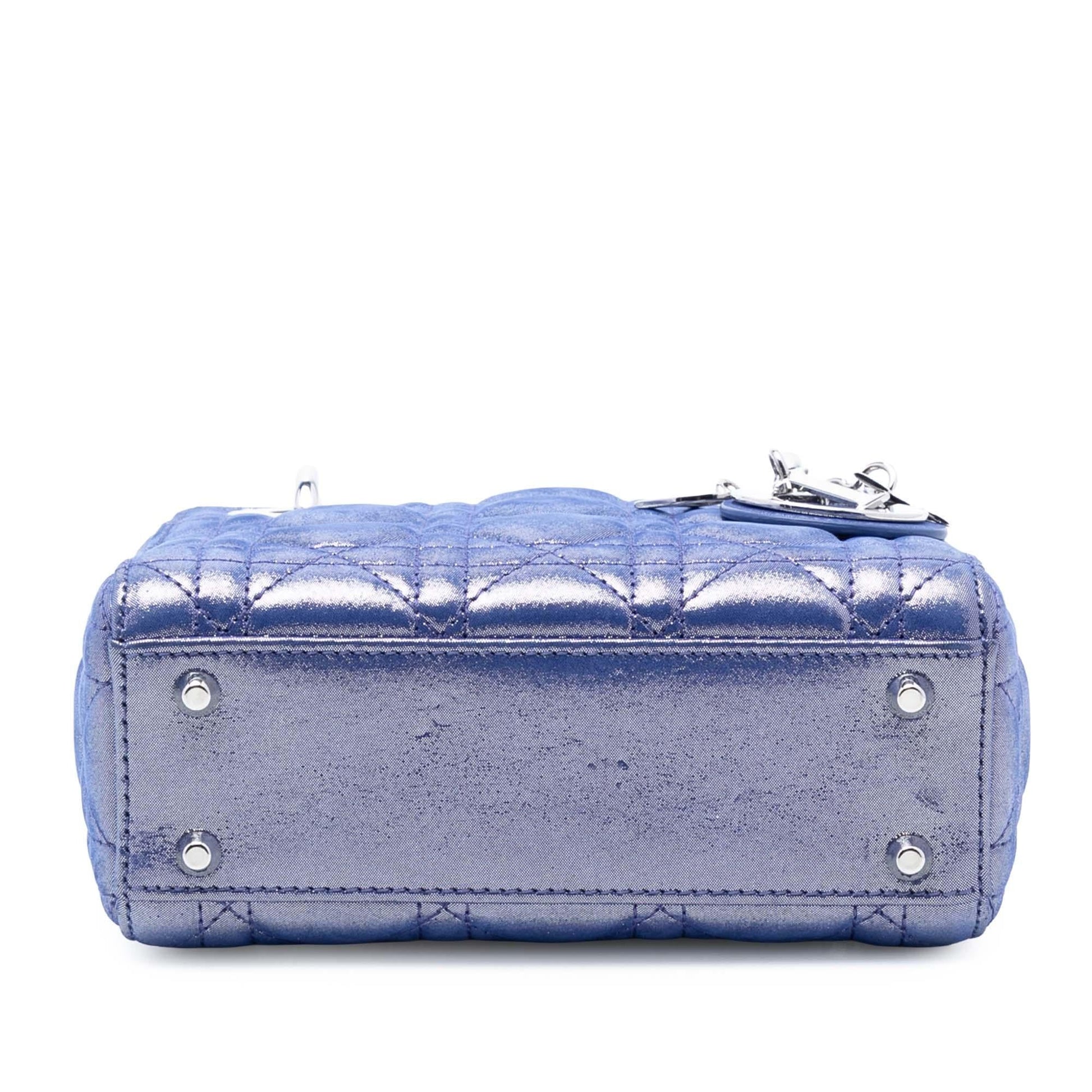 Dior Iridescent Cannage Lady Satchel Bag Lambskin Mini Lady Dior 16