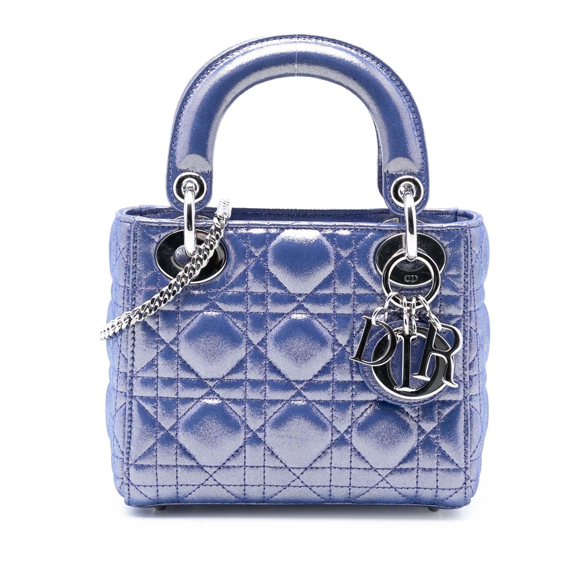 Dior Iridescent Cannage Lady Satchel Bag Lambskin Mini Lady Dior 16