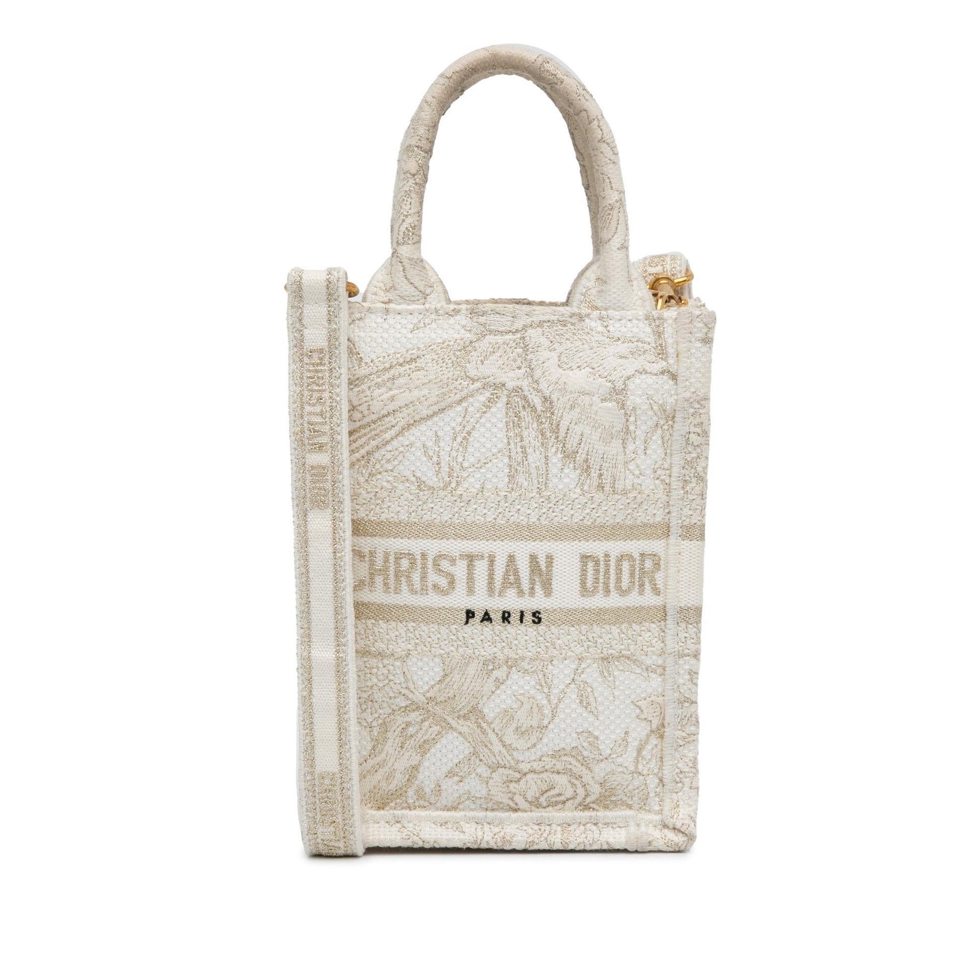 Dior Jardin Hiver Vertical Book Tote Mini Tote Bag