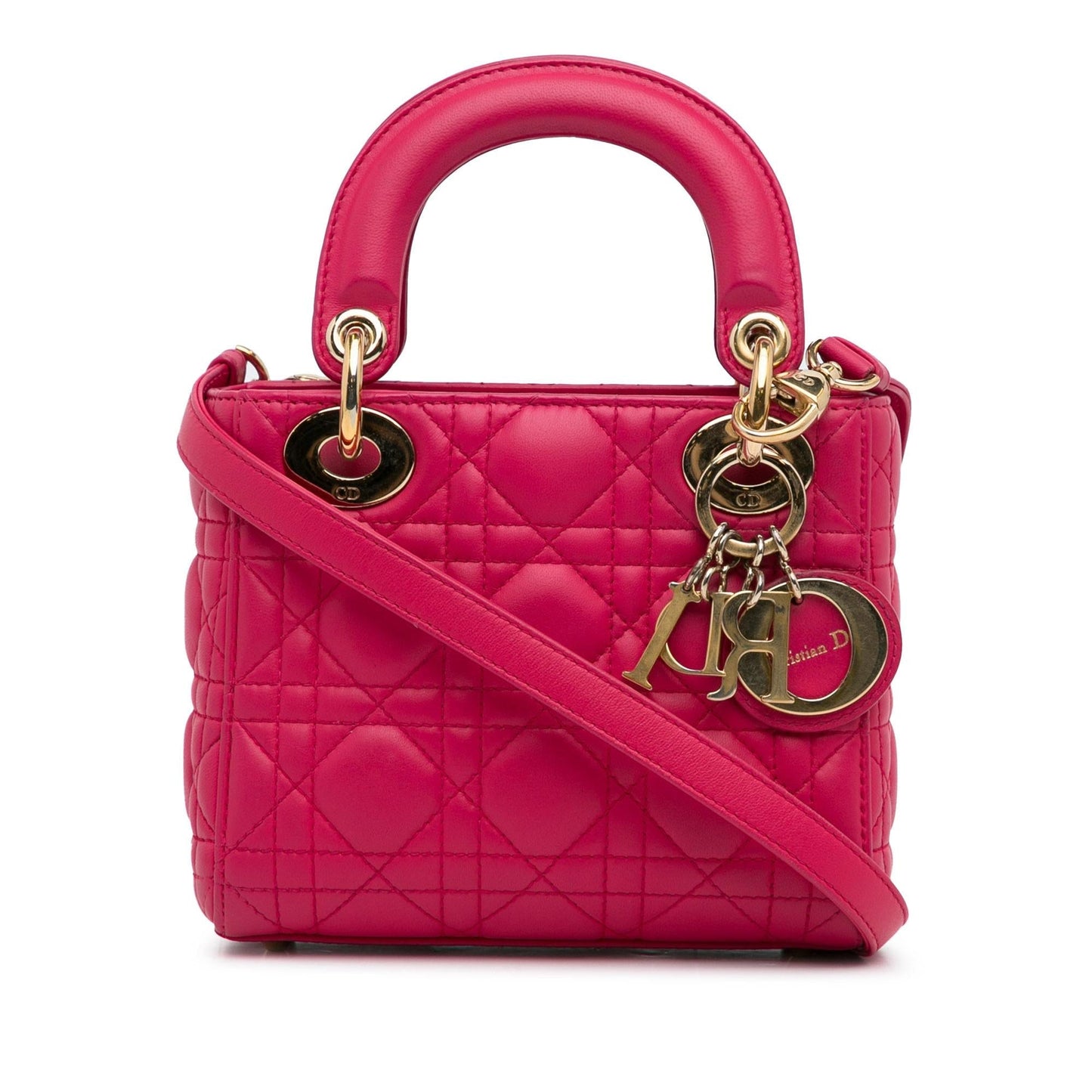 Dior Cannage Lady Shg Wgrjfc Satchel Bag Lambskin Mini