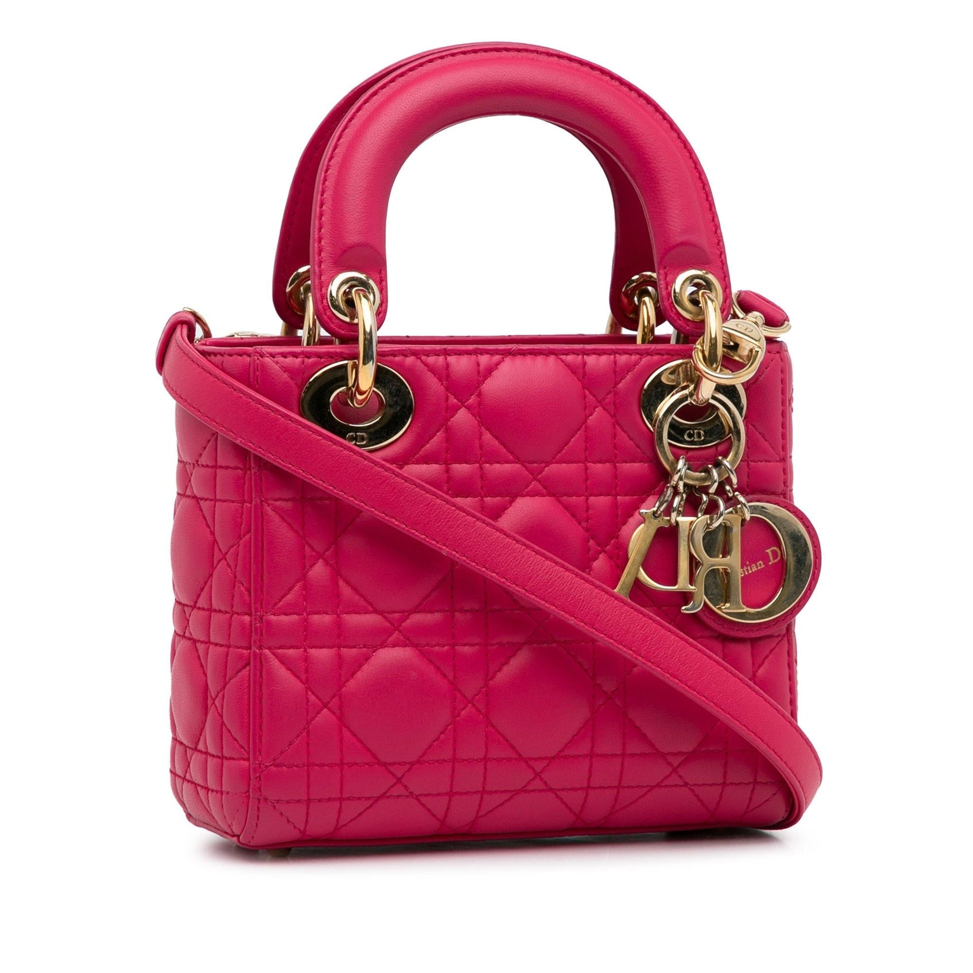 Dior Cannage Lady Shg Wgrjfc Satchel Bag Lambskin Mini