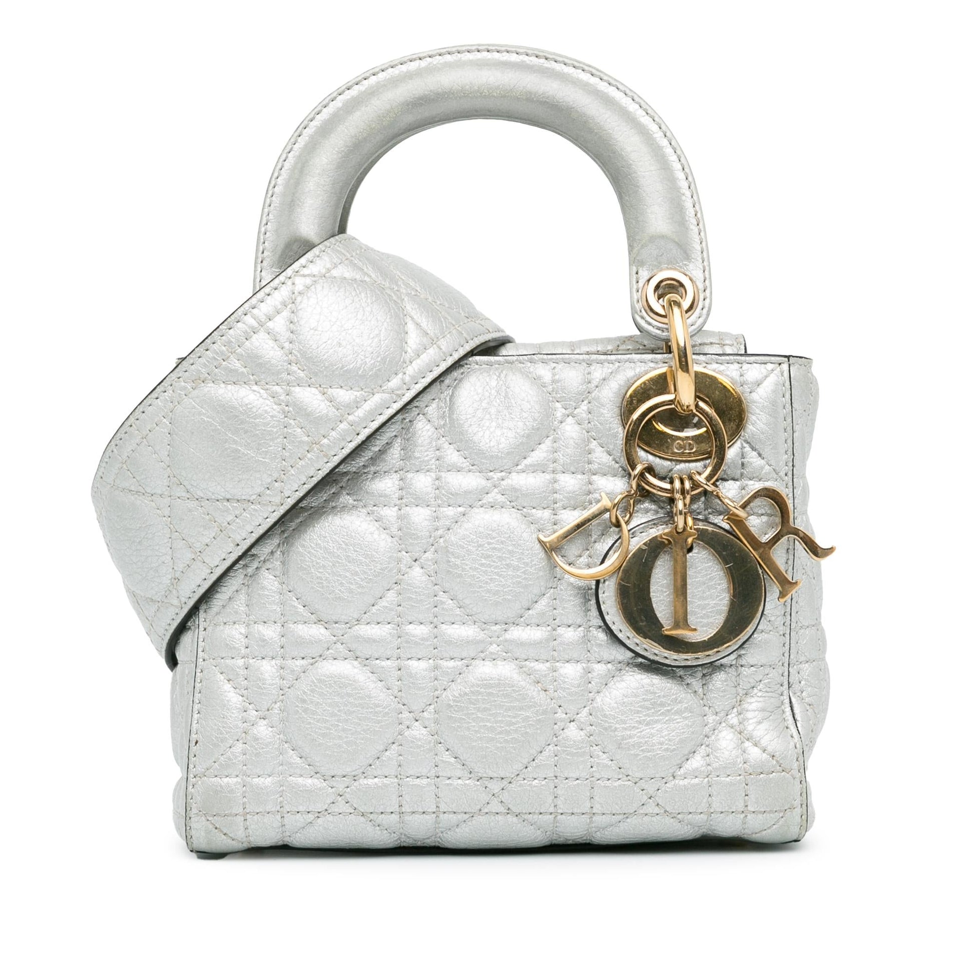Dior Cannage Lady Shg Vmnf5T Satchel Bag Lambskin Mini