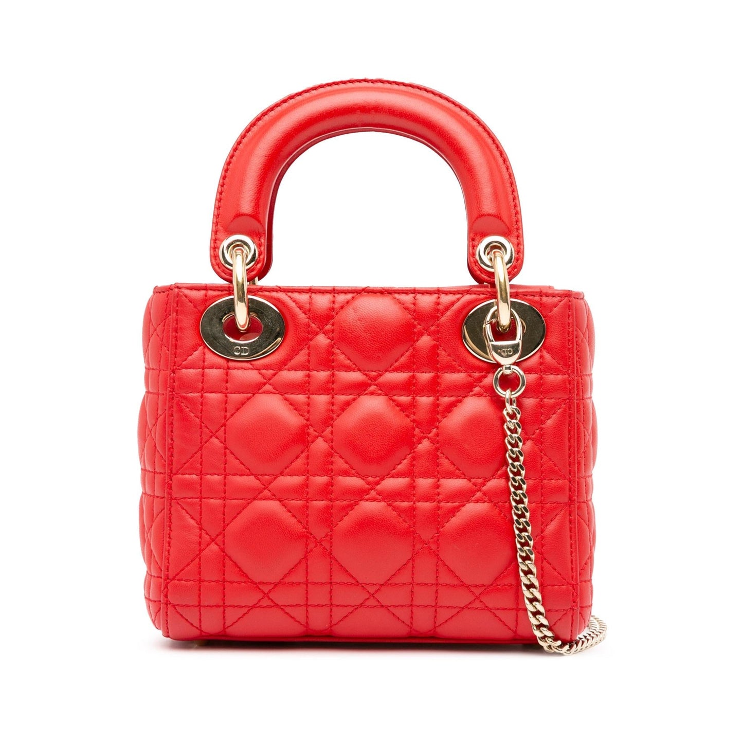 Dior Cannage Lady Shg Erwhnq Satchel Bag Lambskin Mini