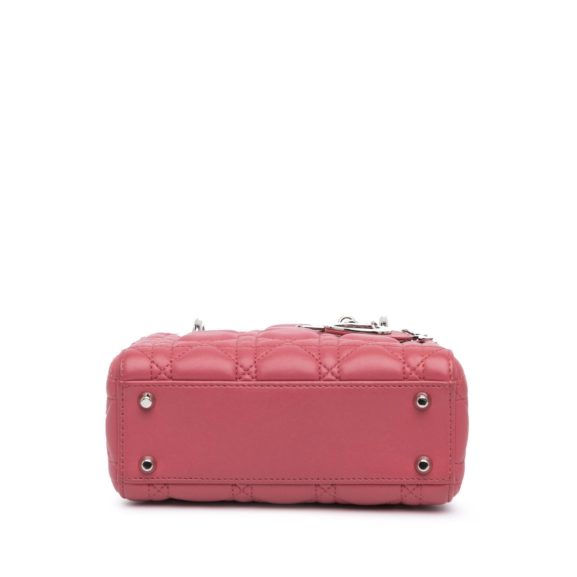 Dior Cannage Lady Satchel Bag Lambskin Mini Dior Shg Eirsfh