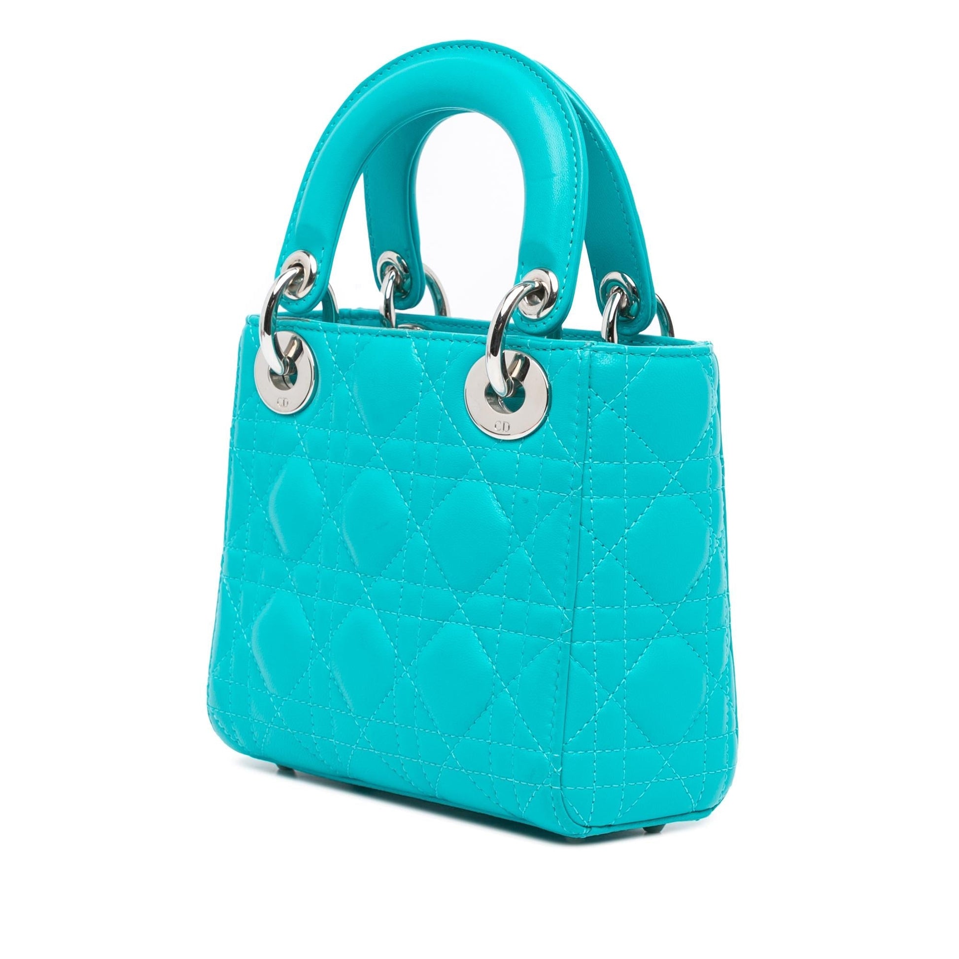 Dior Cannage Lady Satchel Bag Lambskin Mini Dior Shg Klaz4L