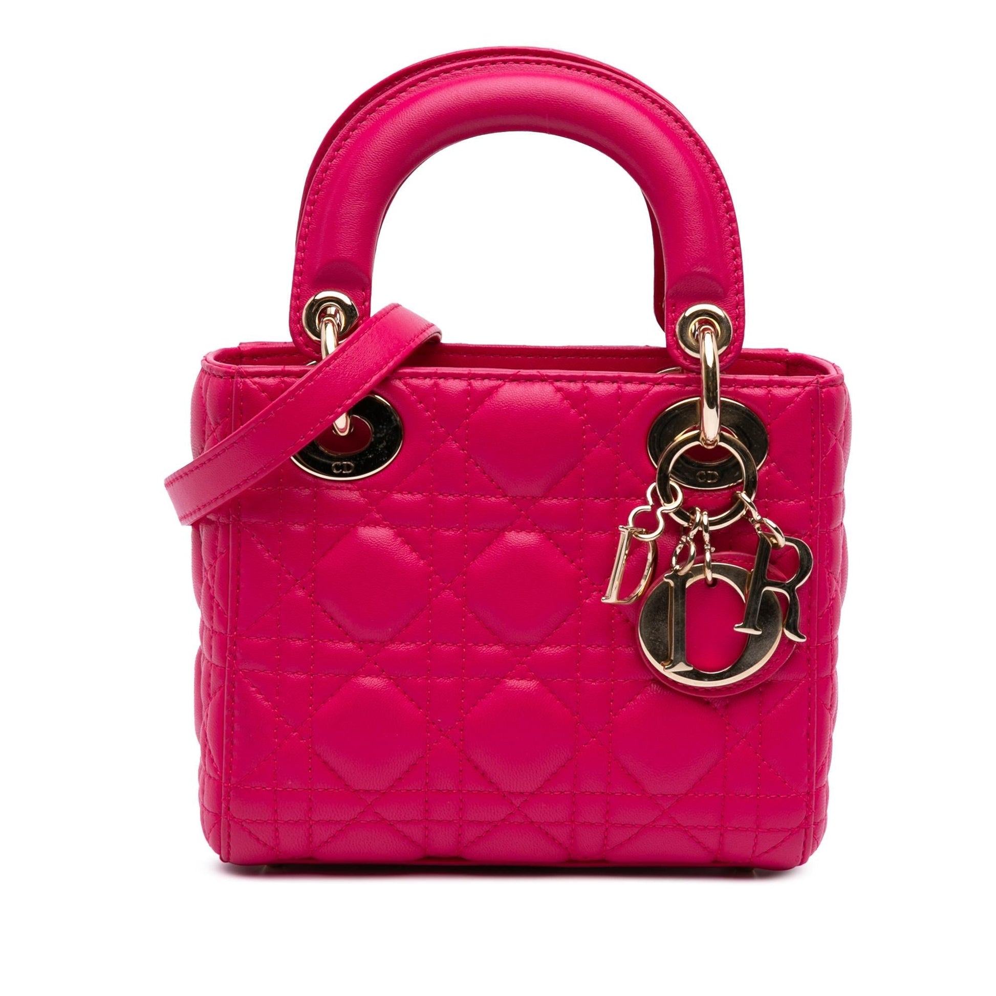 Dior Cannage Lady Satchel Bag Lambskin Mini Lady Dior 7