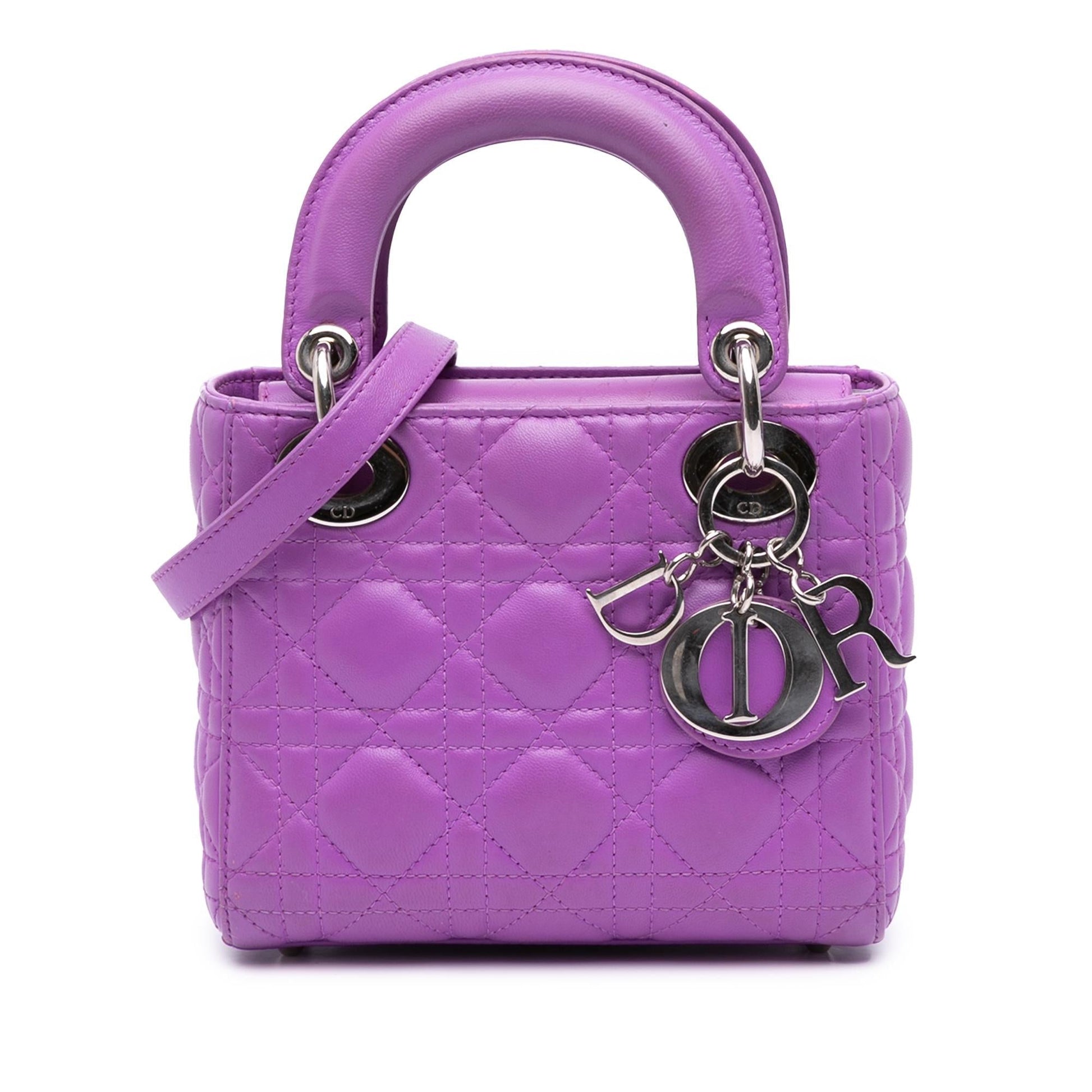 Dior Cannage Lady Satchel Bag Lambskin Mini Lady Dior 10