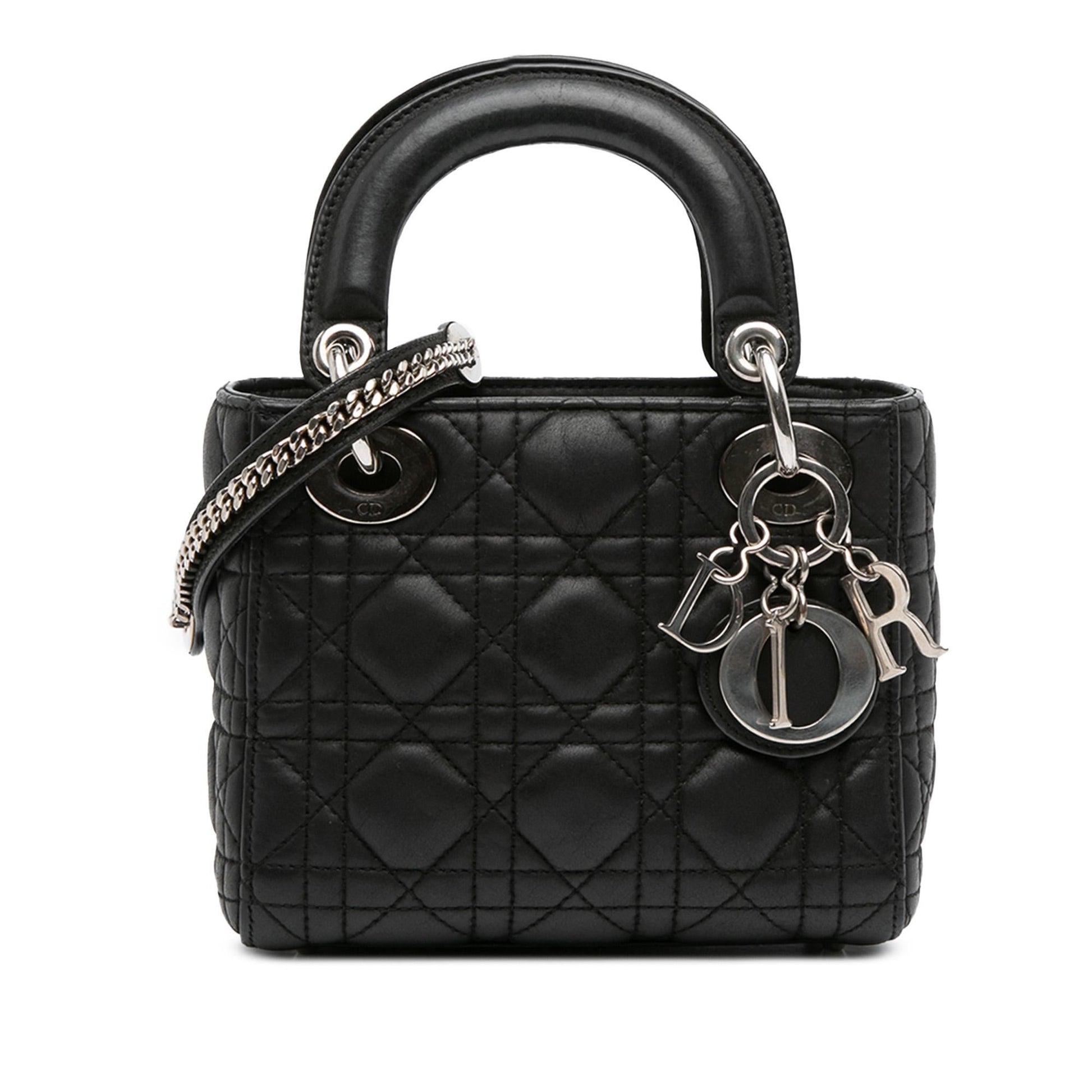 Dior Cannage Lady Satchel Bag Lambskin Mini Lady Dior 11