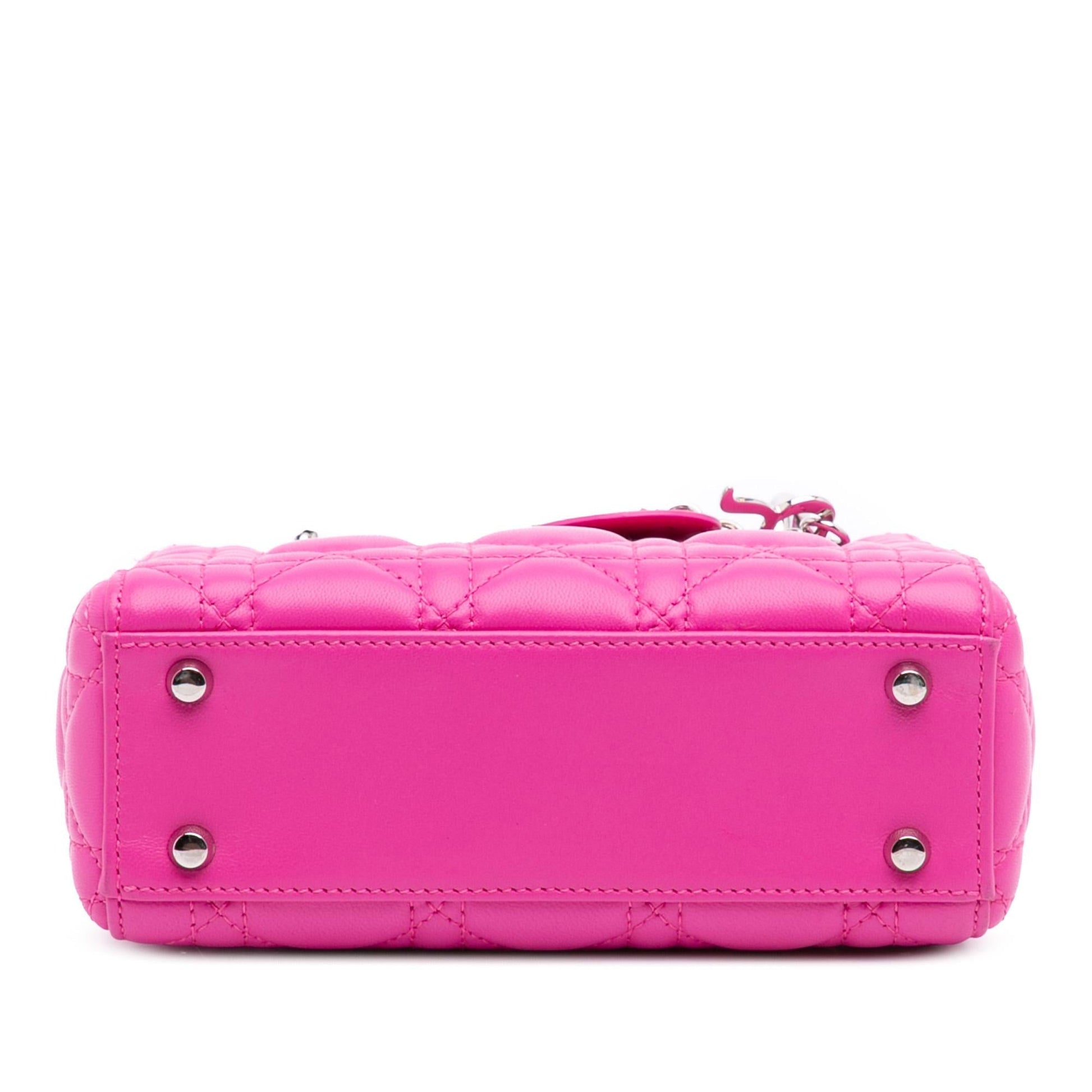 Dior Cannage Lady Satchel Bag Lambskin Mini Lady Dior 12