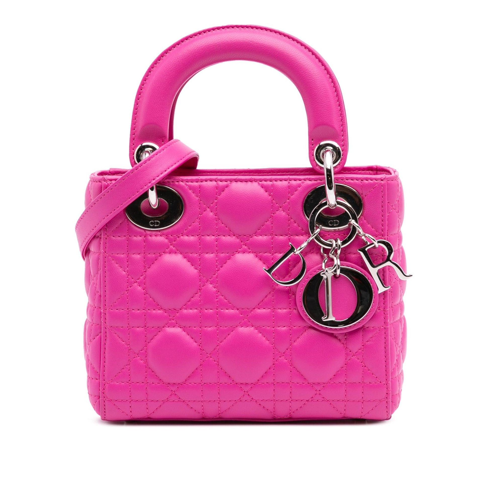 Dior Cannage Lady Satchel Bag Lambskin Mini Lady Dior 12
