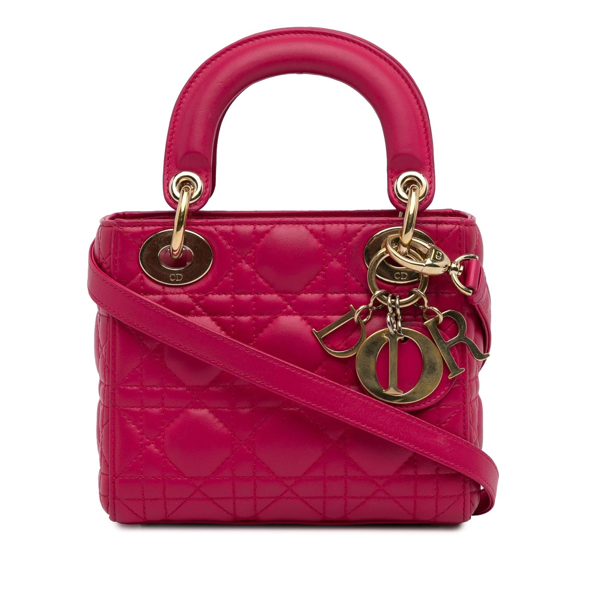 Dior Cannage Lady Satchel Bag Lambskin Mini Lady Dior 13