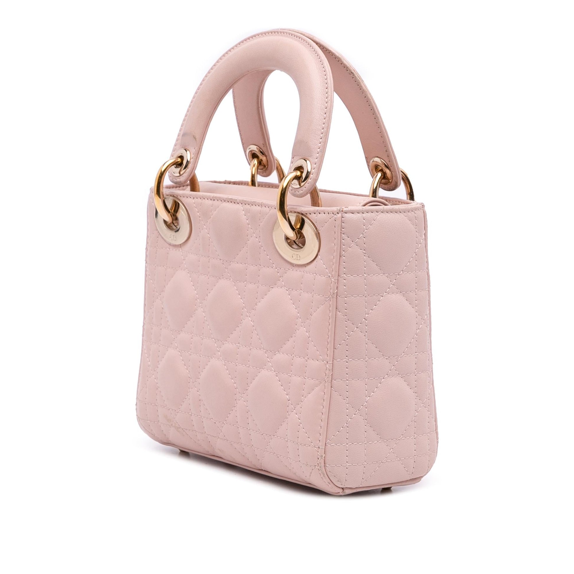 Dior Cannage Lady Satchel Bag Lambskin Mini Lady Dior 16