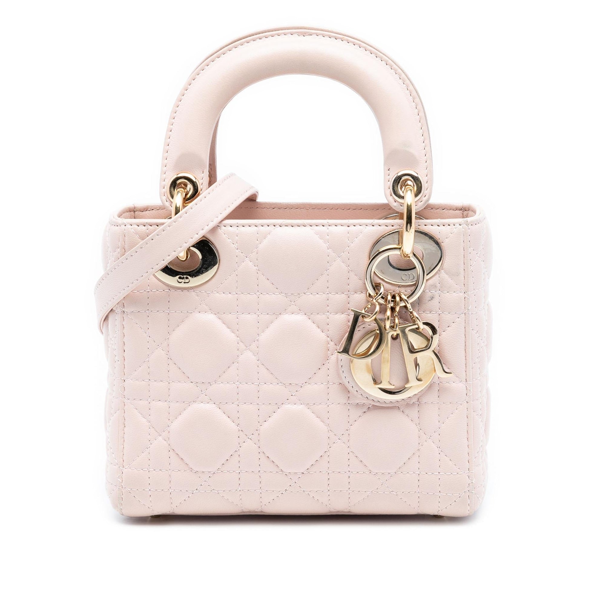 Dior Cannage Lady Satchel Bag Lambskin Mini Lady Dior 18