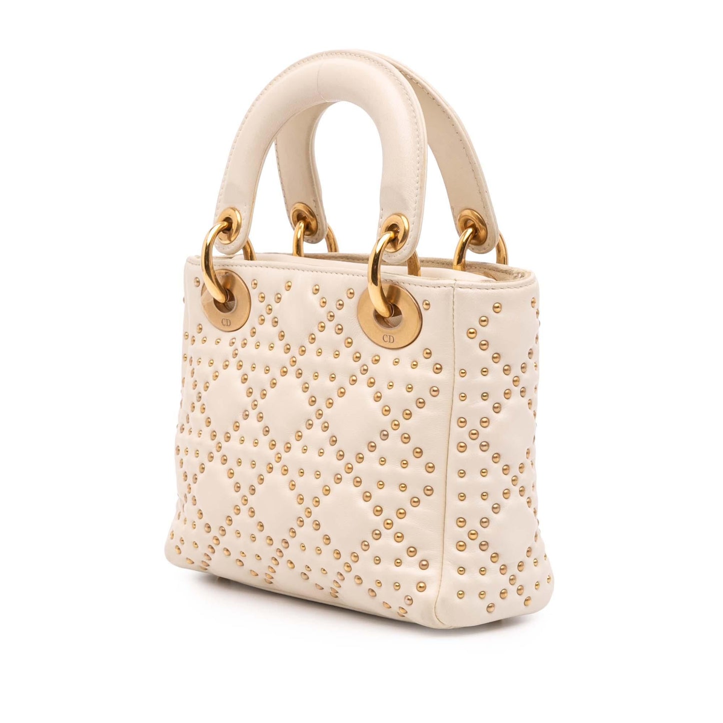 Dior Cannage Studded Supple Lady Satchel Bag Lambskin Mini Lady Dior 1