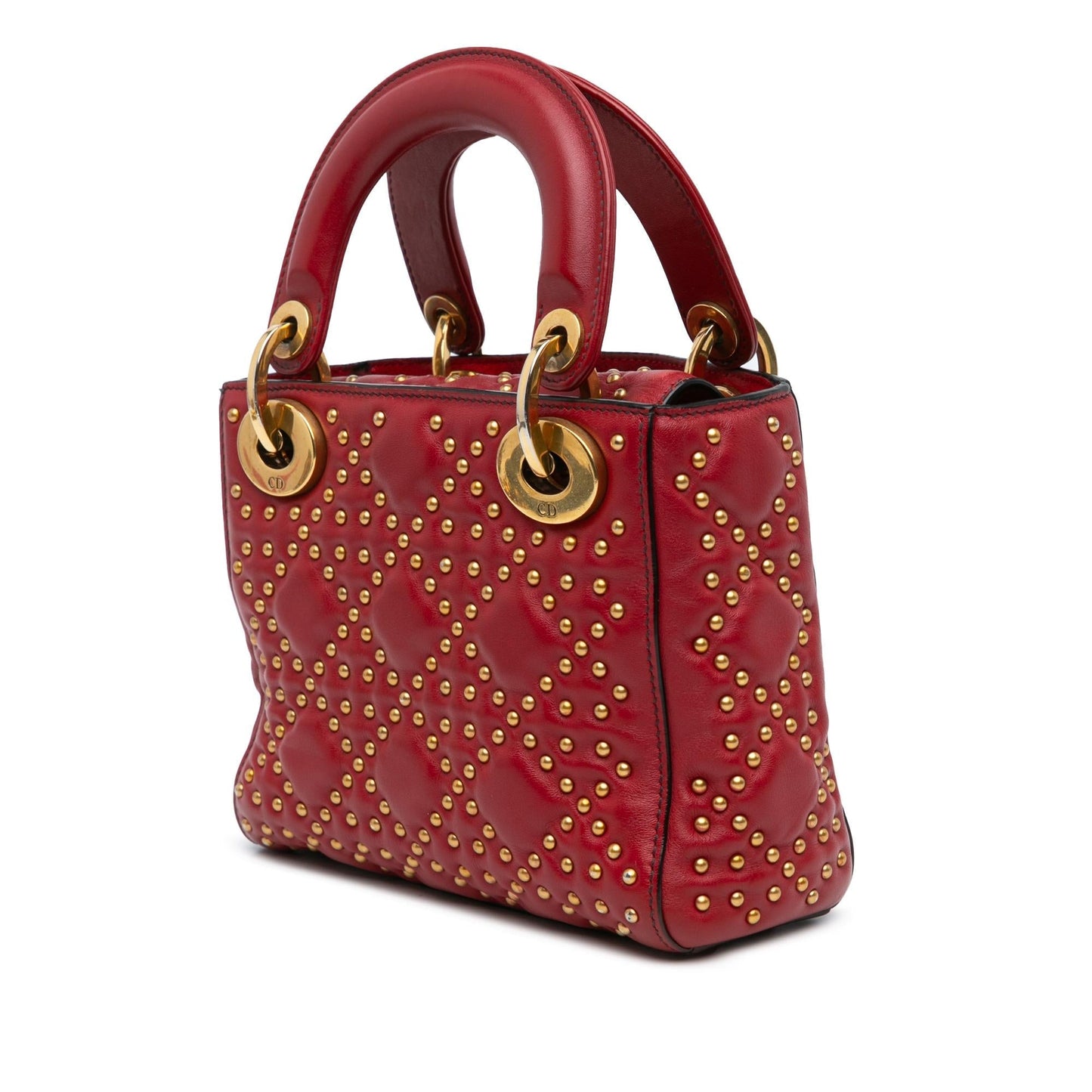 Dior Cannage Studded Supple Lady Satchel Bag Lambskin Mini Lady Dior 3