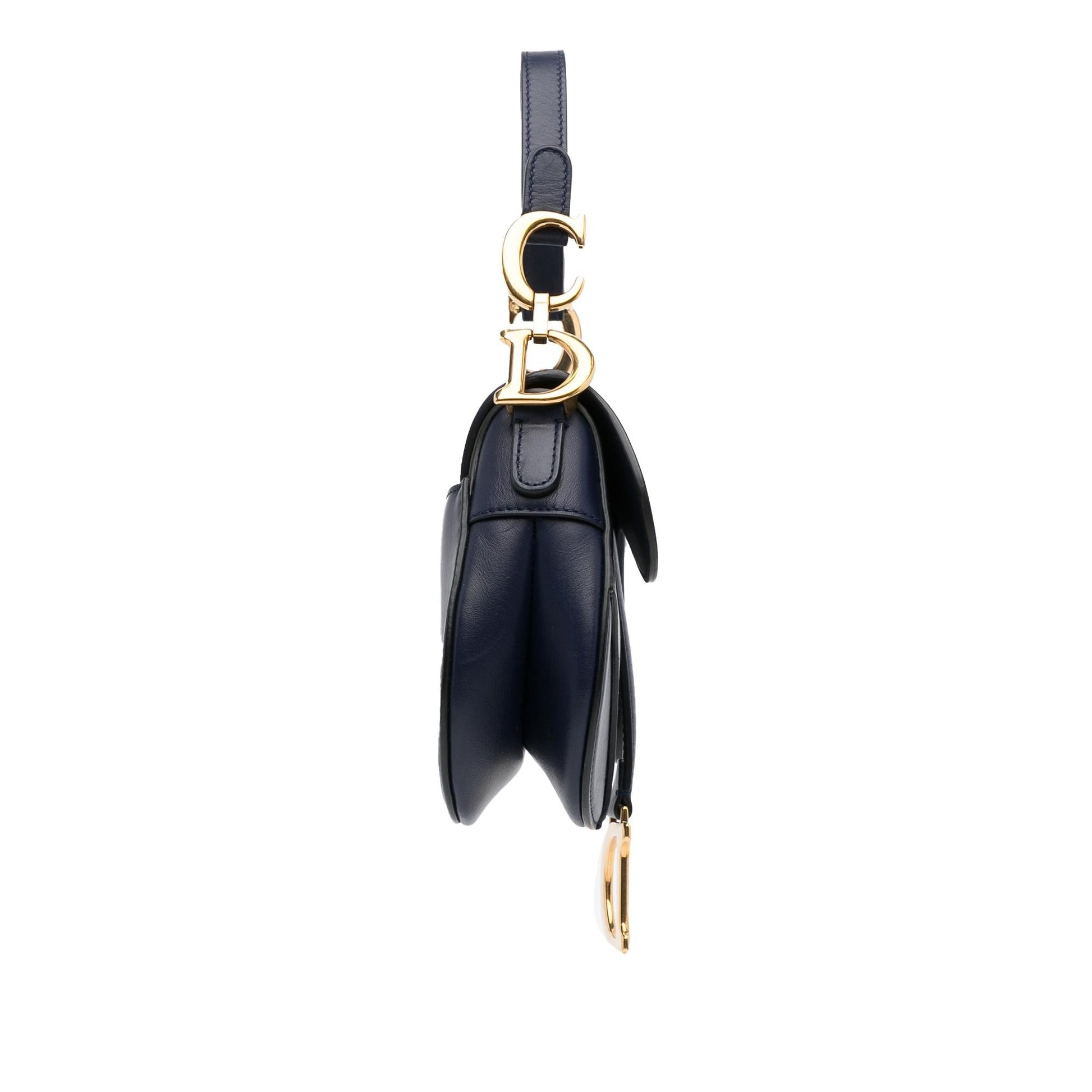 Dior Saddle Bag Shg Lcreym Leather Mini Shoulder Bag