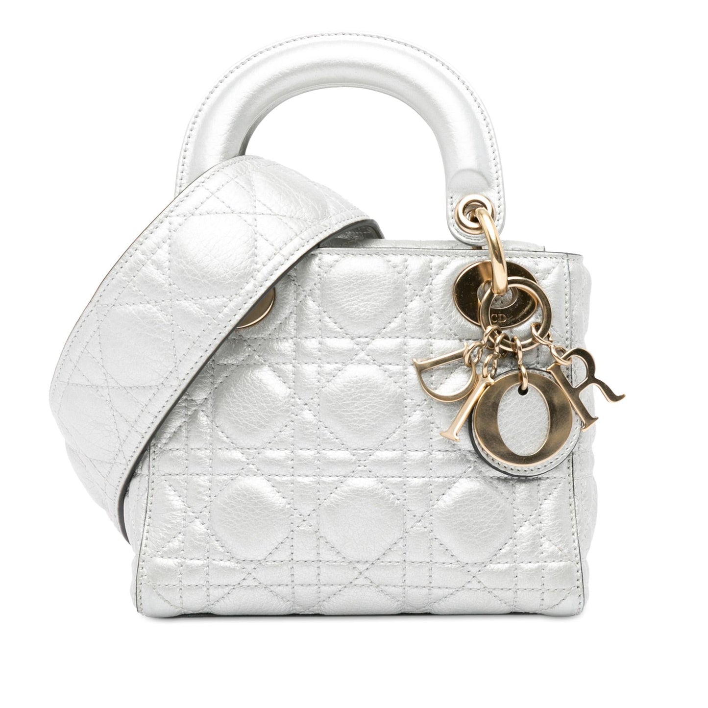 Dior Metallic Calfskin Cannage Supple Lady Shg Txv18M Satchel Mini Satchel Bag