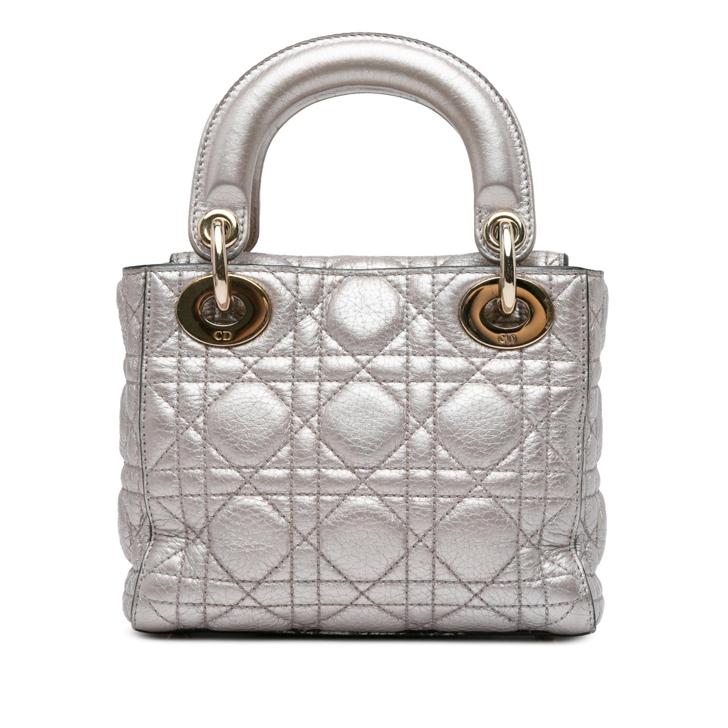 Dior Metallic Calfskin Cannage Supple Lady Shg Dpy Satchel Mini Satchel Bag
