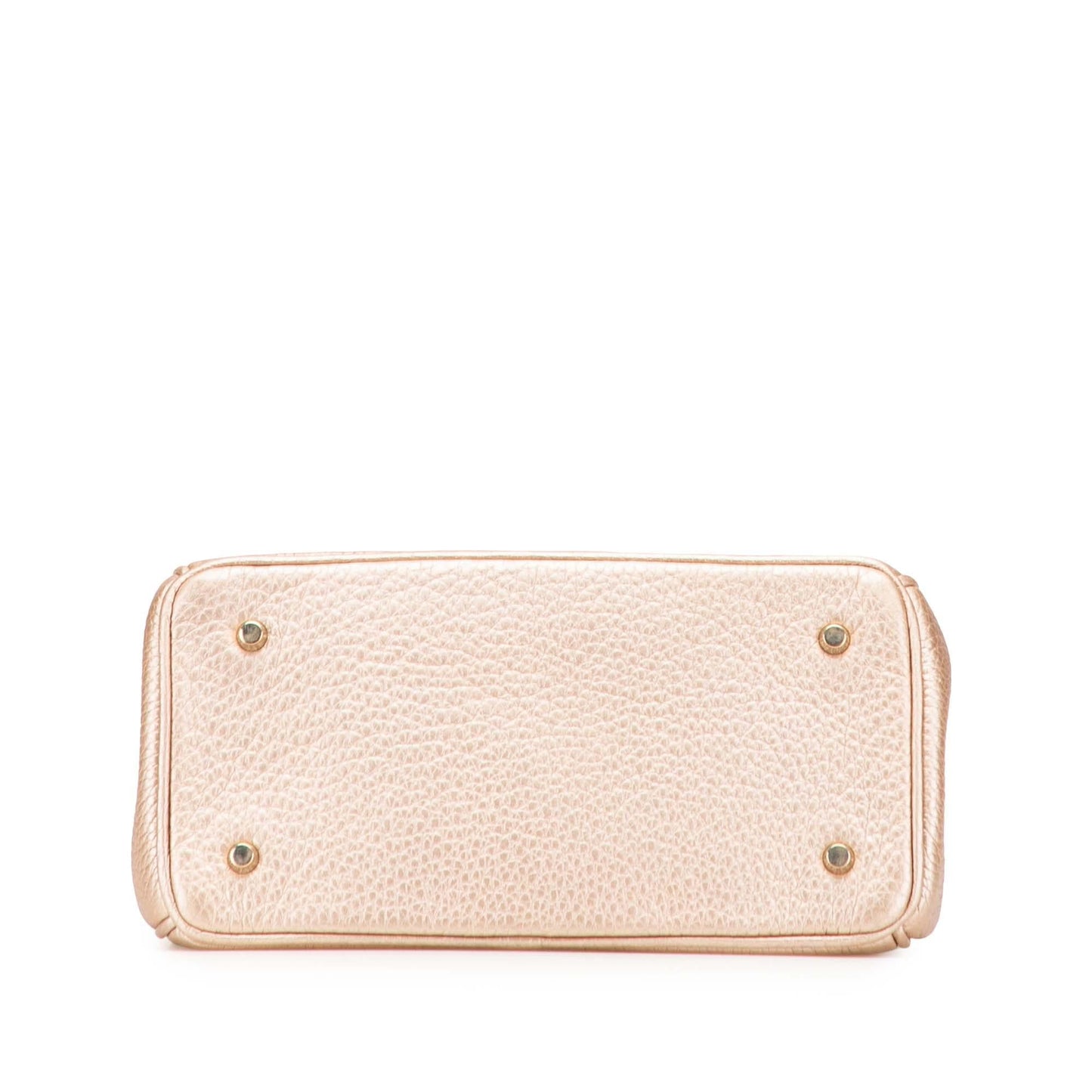 Dior Metallic Grained Calfskin Be Satchel Bag Mini Flap