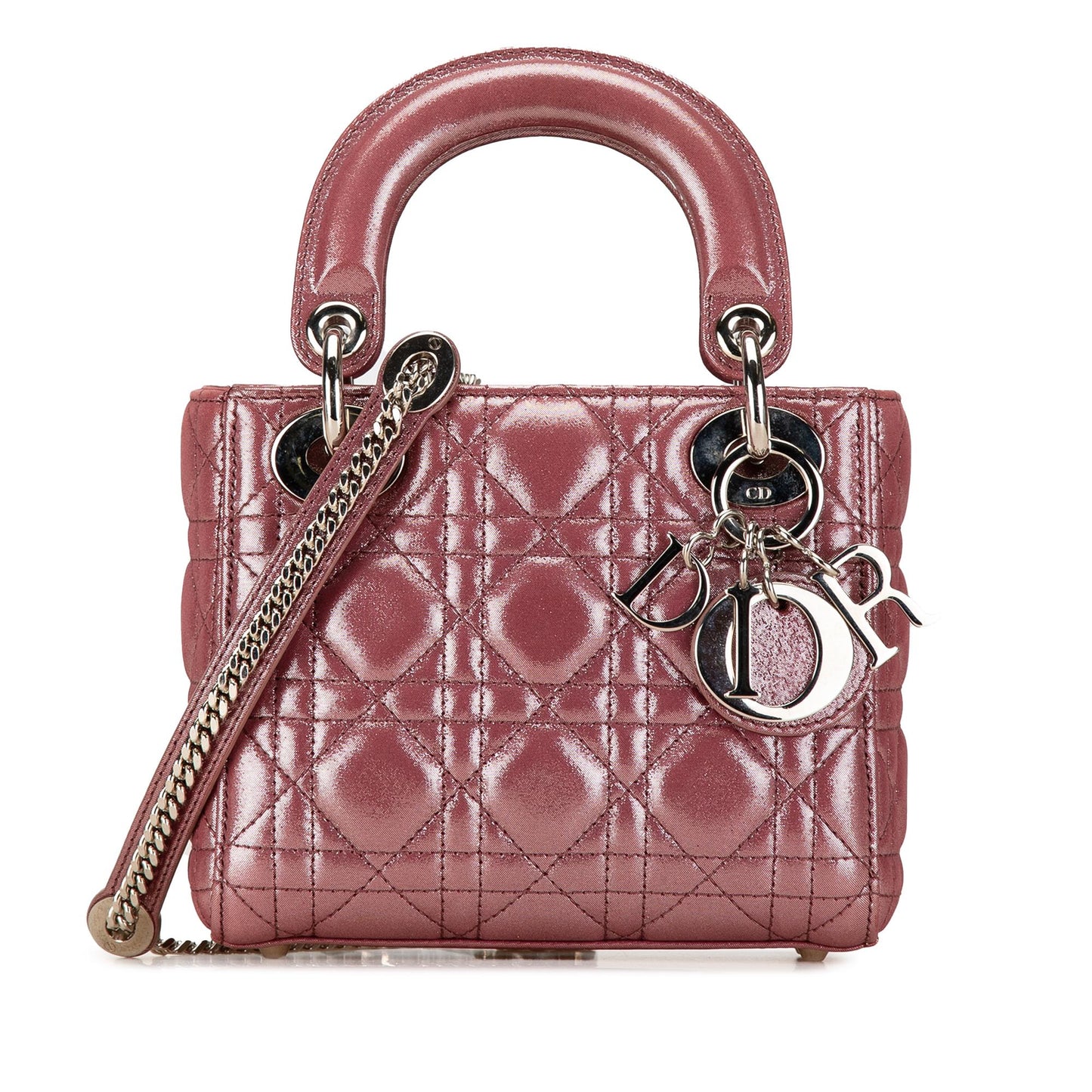 Dior Metallic Cannage Lady Shg Lg5Vot Satchel Bag Lambskin Mini
