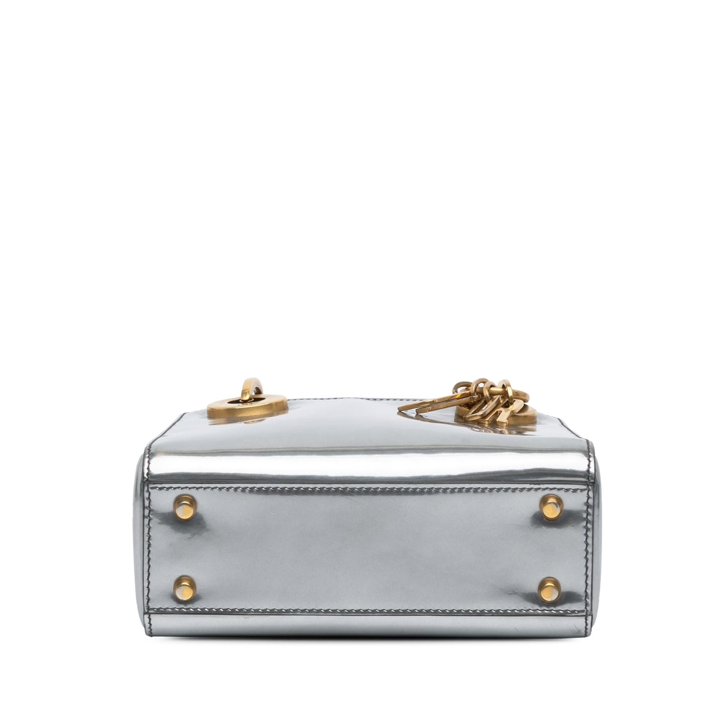Dior Metallic Lady Satchel Bag Patent Mini Lady Dior 1