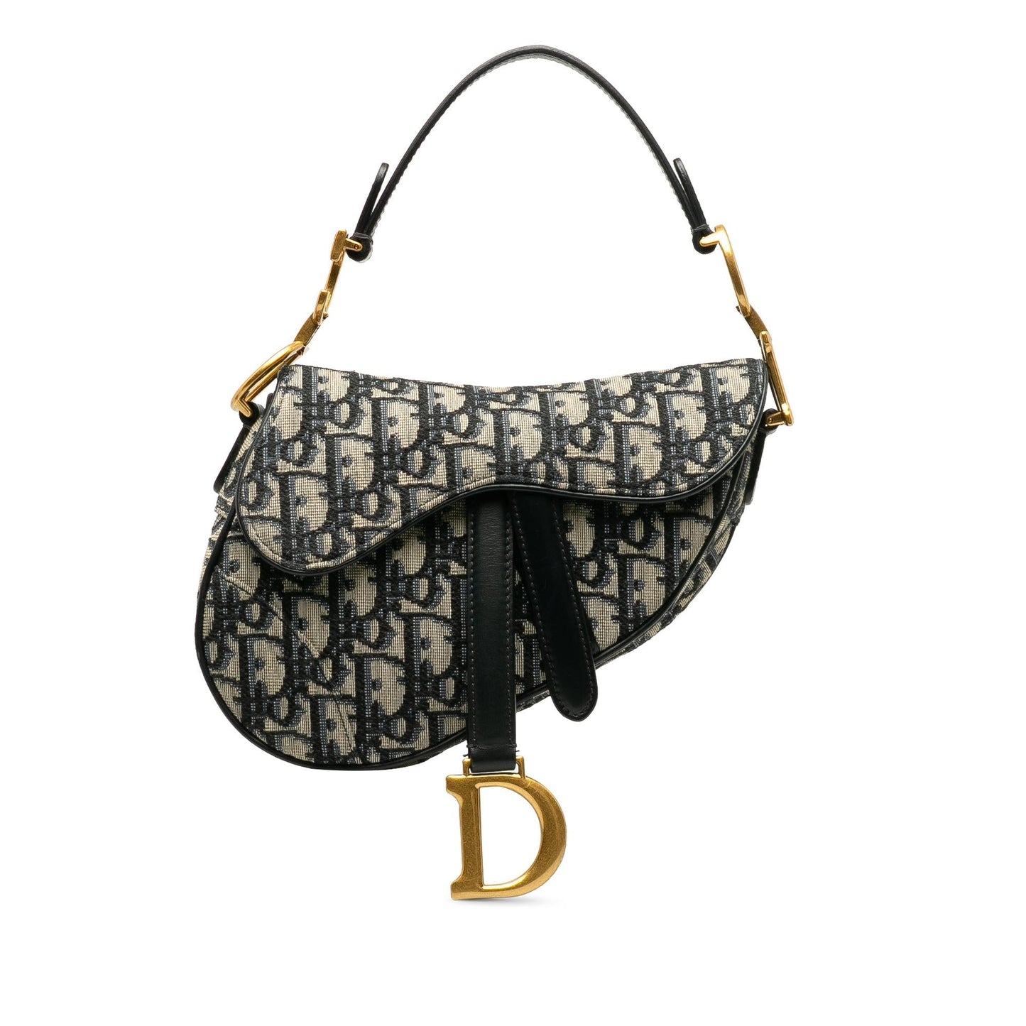 Dior Oblique Saddle Bag Canvas Mini Satchel Bag