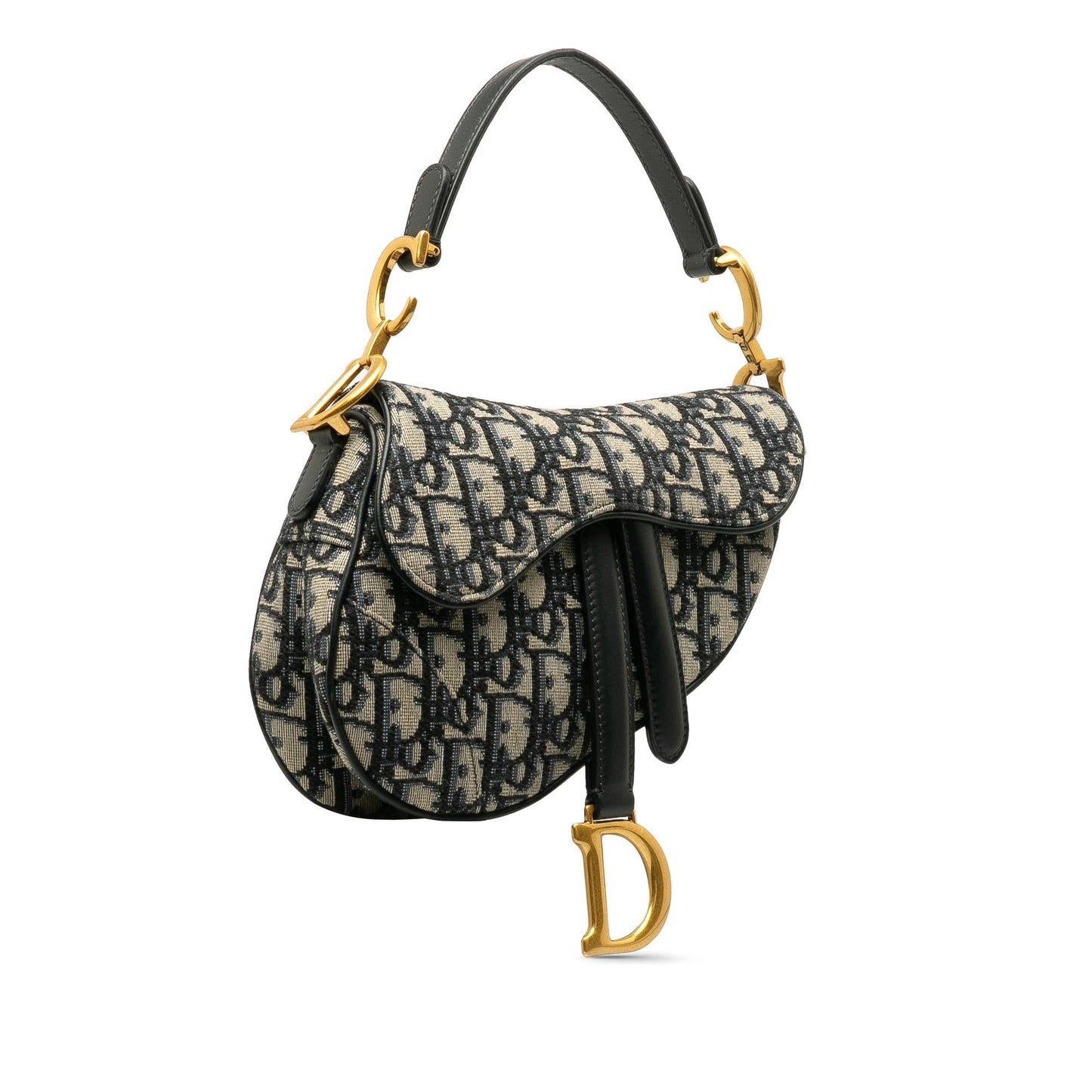 Dior Oblique Saddle Bag Canvas Mini Satchel Bag