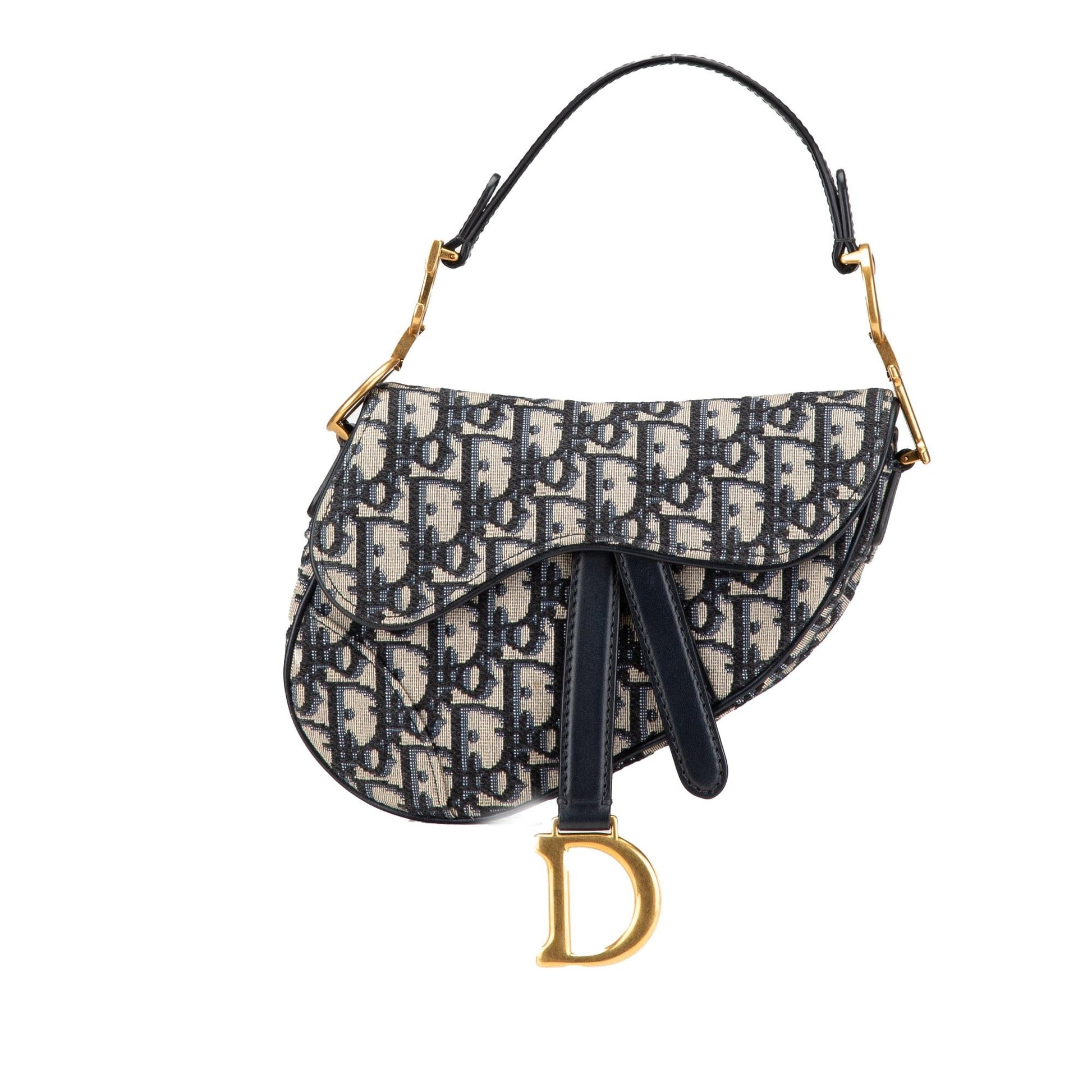 Dior Oblique Saddle Bag Canvas Mini Satchel Bag Bag Shg Byx9Kf