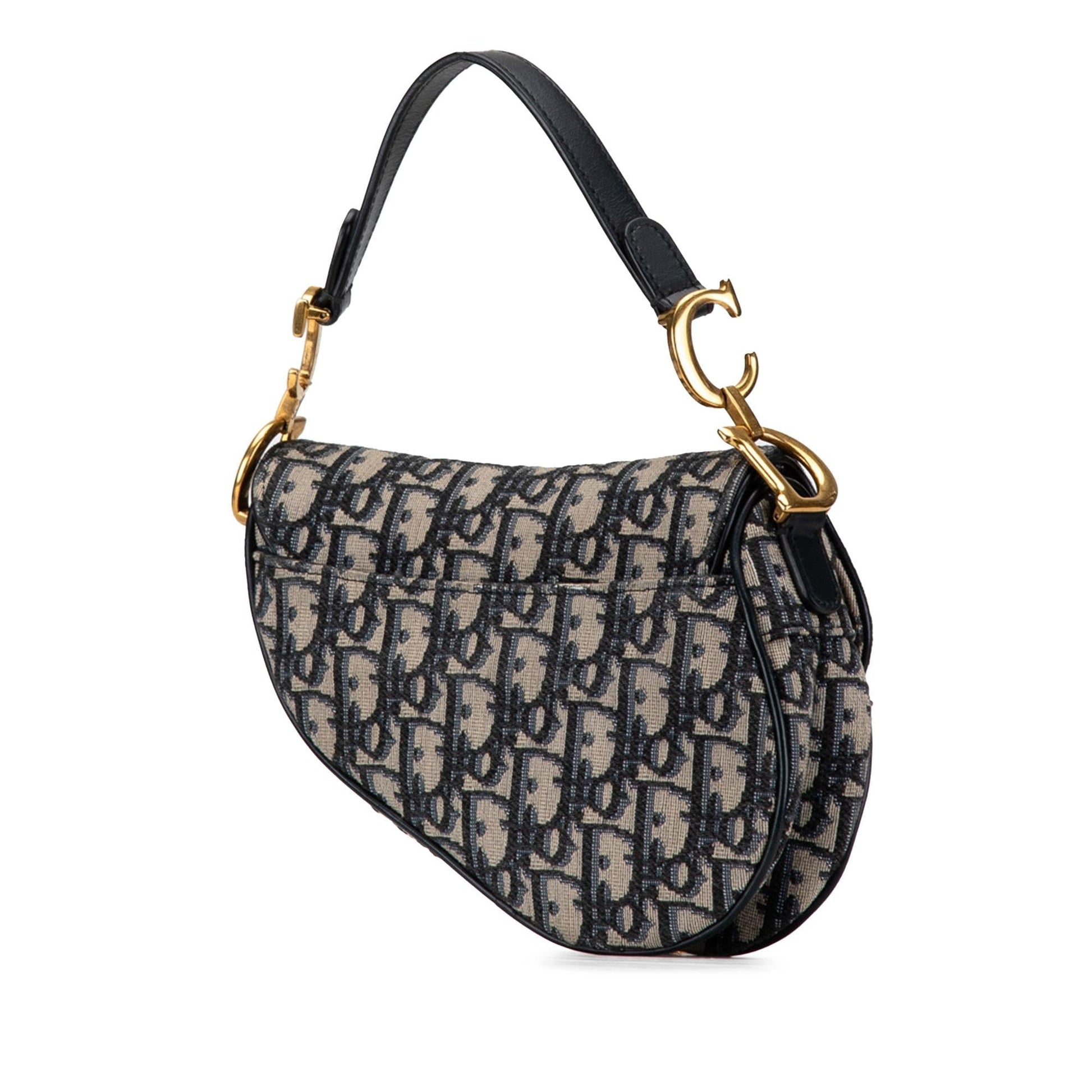 Dior Oblique Saddle Bag Canvas Mini Satchel Bag Saddle Bag 8