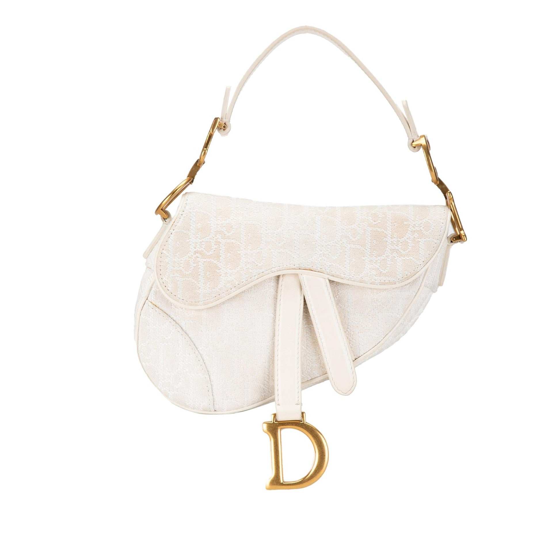 Dior Oblique Saddle Bag Canvas Mini Satchel Bag Saddle Bag 10