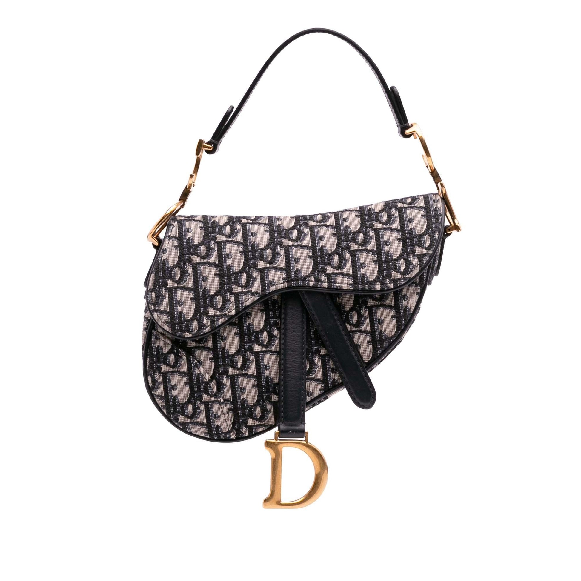 Dior Oblique Saddle Bag Canvas Mini Satchel Bag Saddle Bag 17