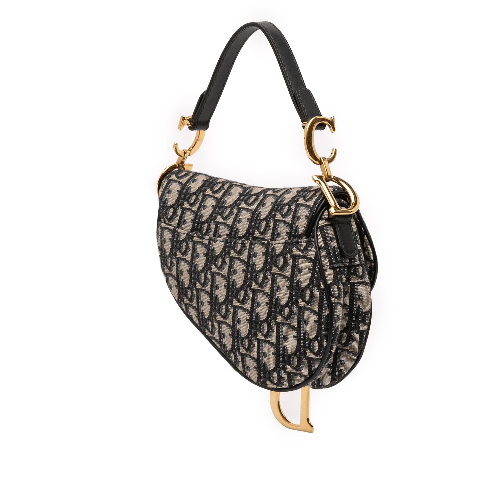 Dior Oblique Saddle Bag Canvas Mini Satchel Bag Saddle Bag 20