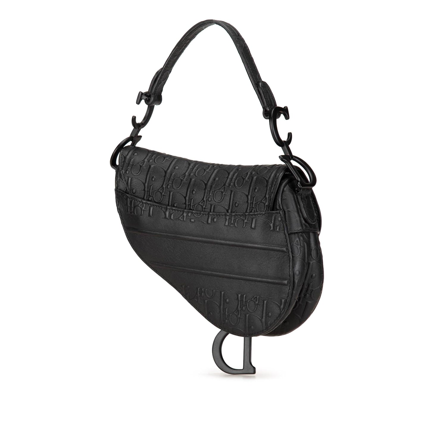 Dior Oblique Calfskin Saddle Bag Mini Embossed Satchel Bag