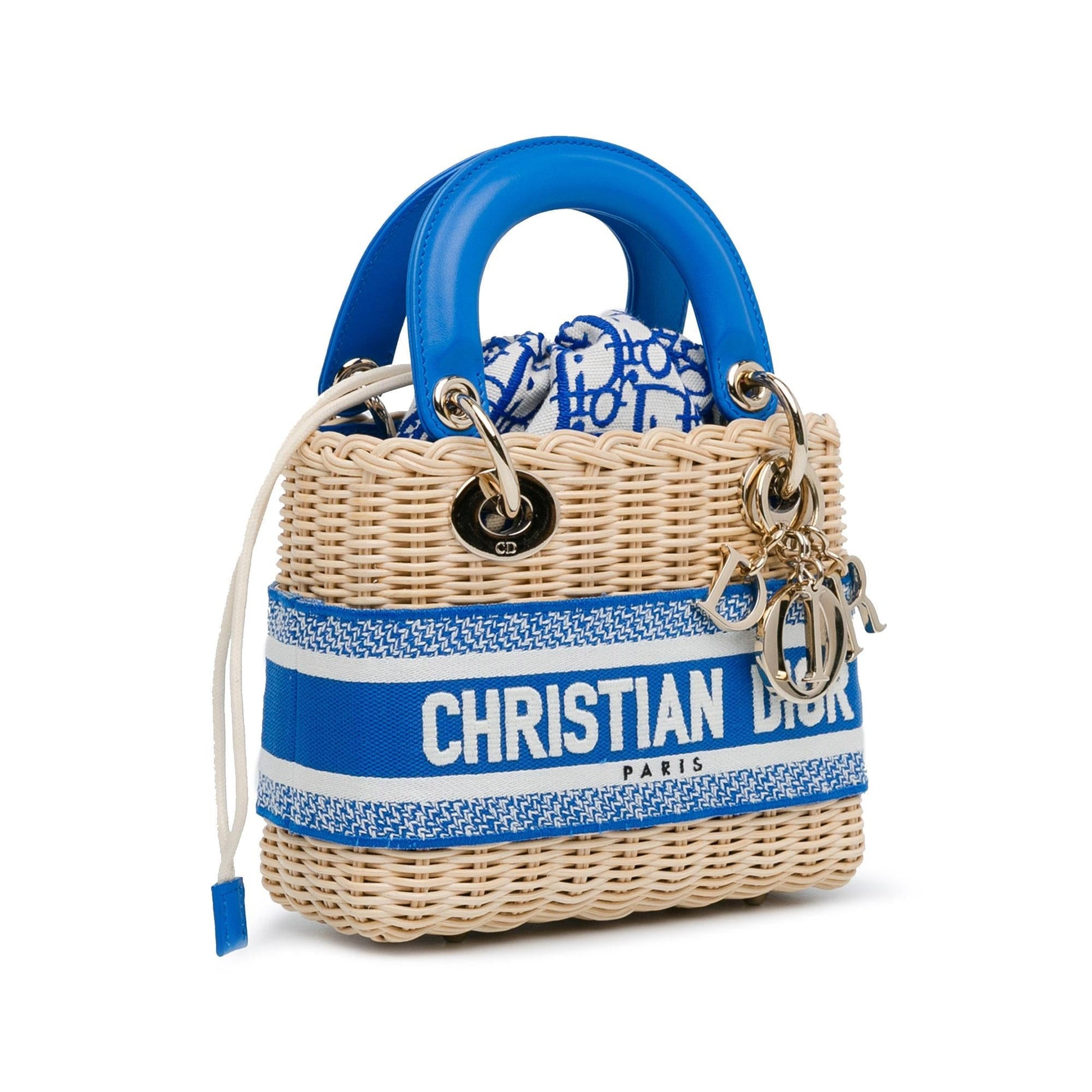 Dior Oblique Lady Shg Yghmpn Satchel Bag Wicker Mini