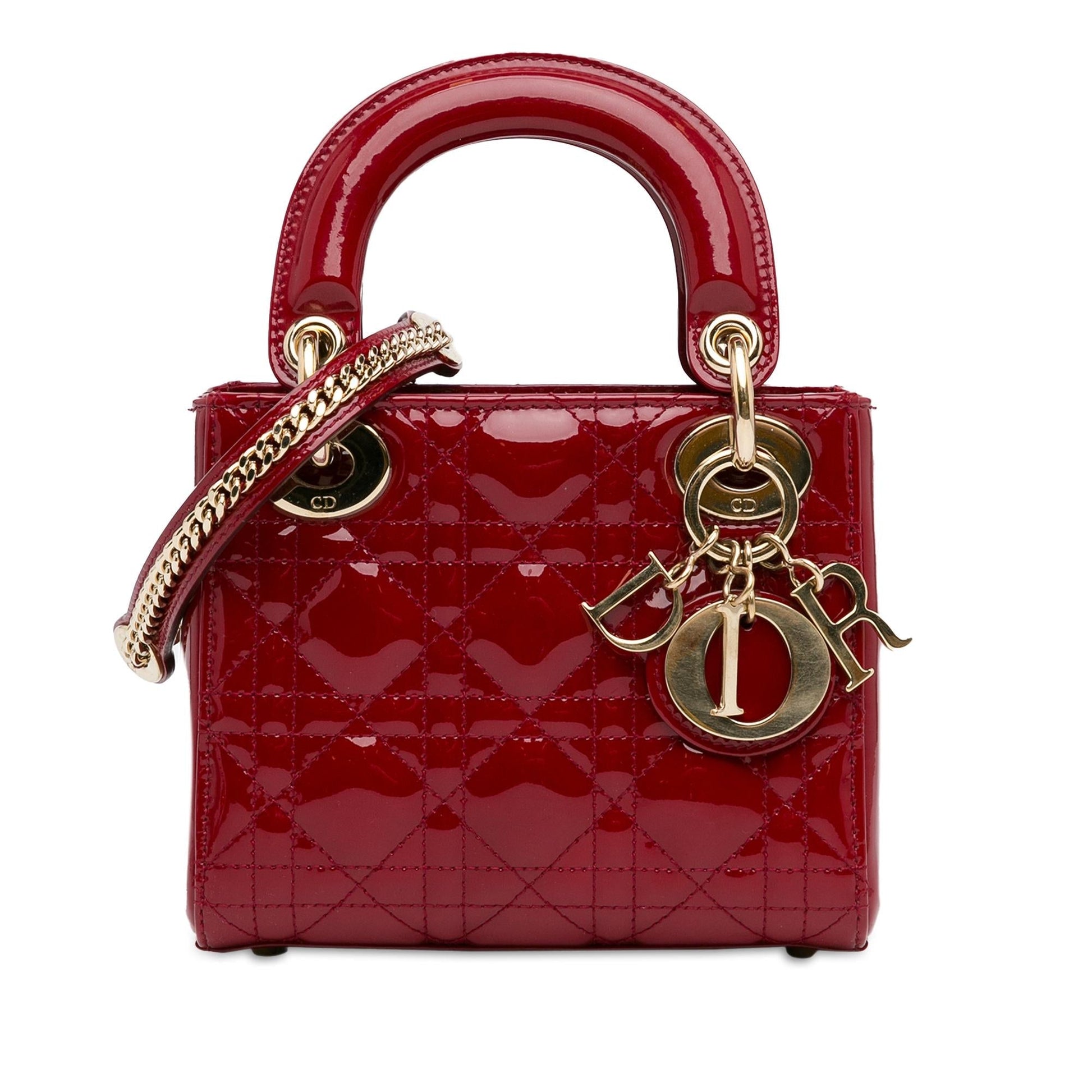 Dior Cannage Lady Shg 6Vo4Gv Satchel Bag Patent Mini