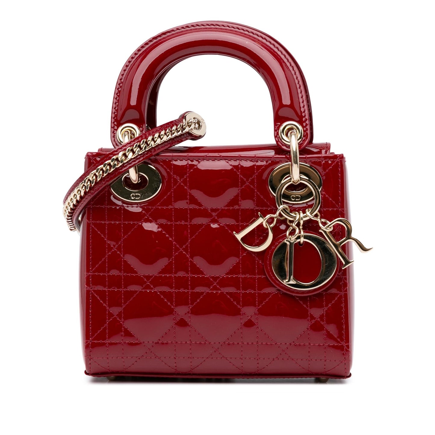 Dior Cannage Lady Shg Lsa7Kd Satchel Bag Patent Mini