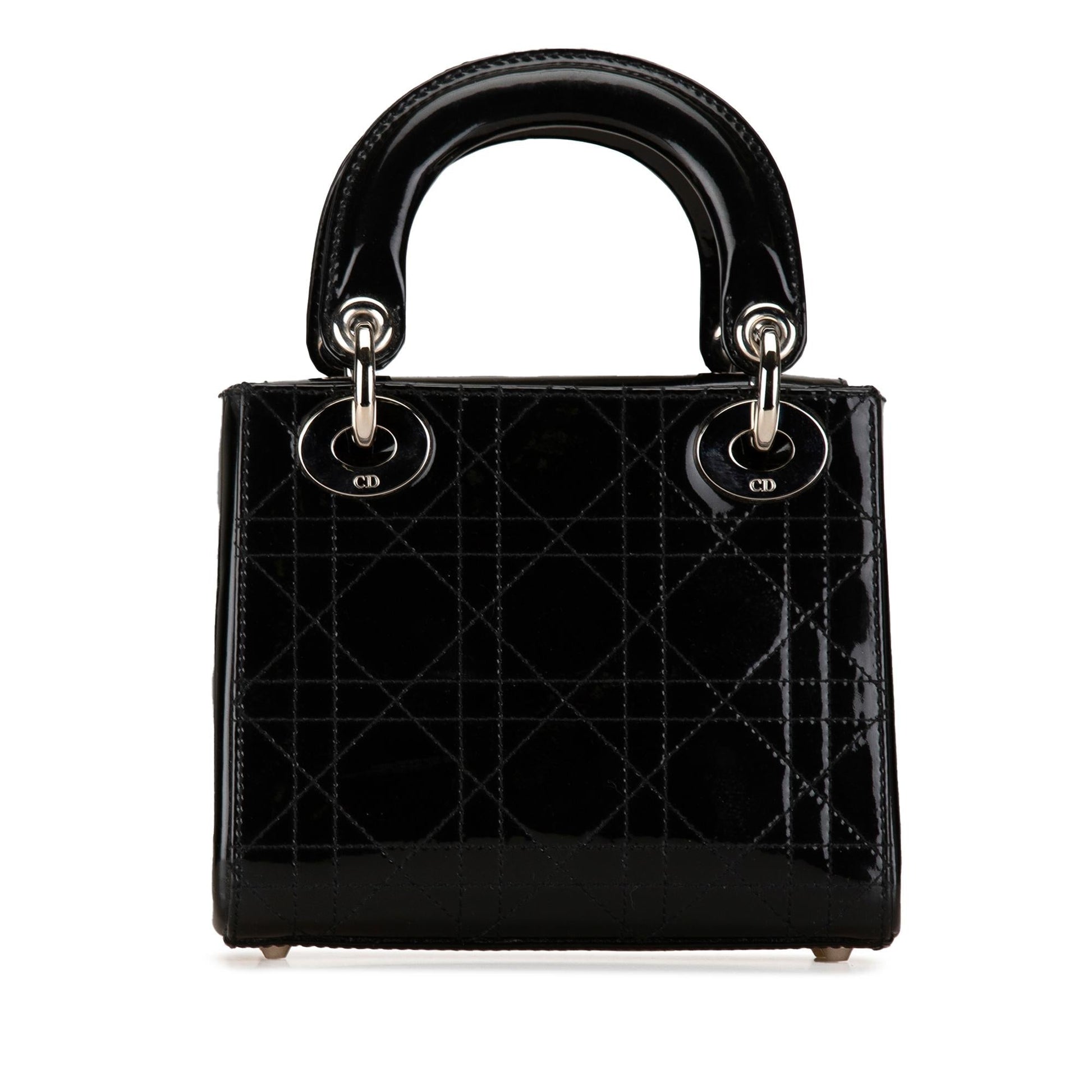 Dior Cannage Lady Shg Sgdj8C Satchel Bag Patent Mini