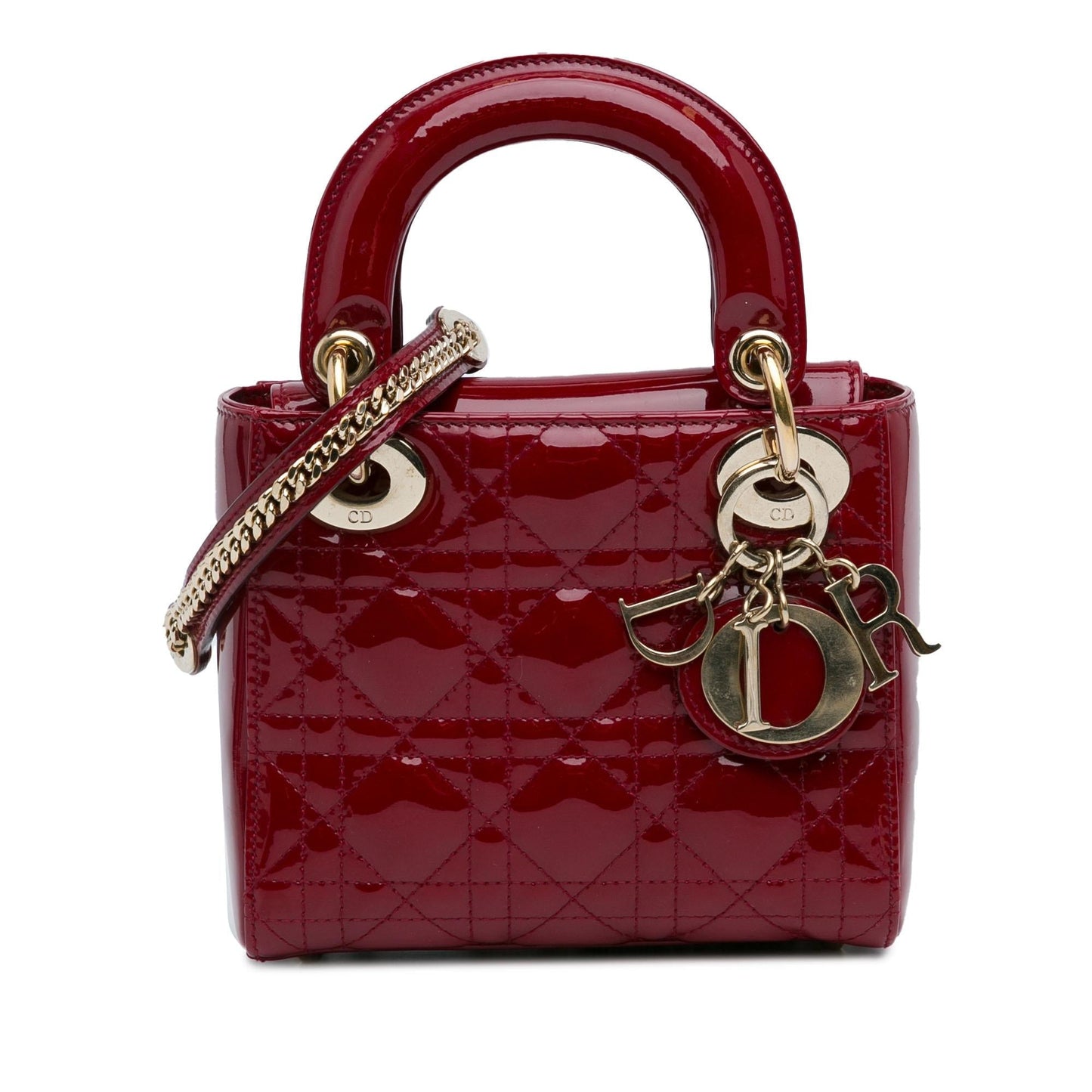 Dior Cannage Lady Shg Bl7Bny Satchel Bag Patent Mini