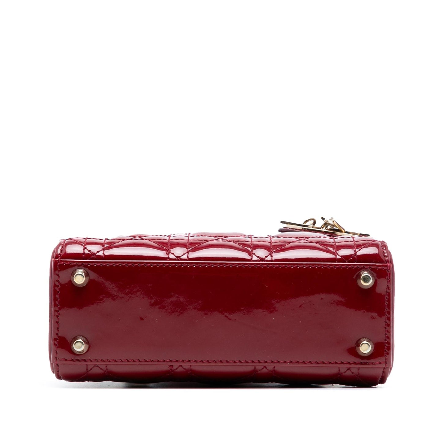 Dior Cannage Lady Satchel Bag Patent Mini Lady Dior 13