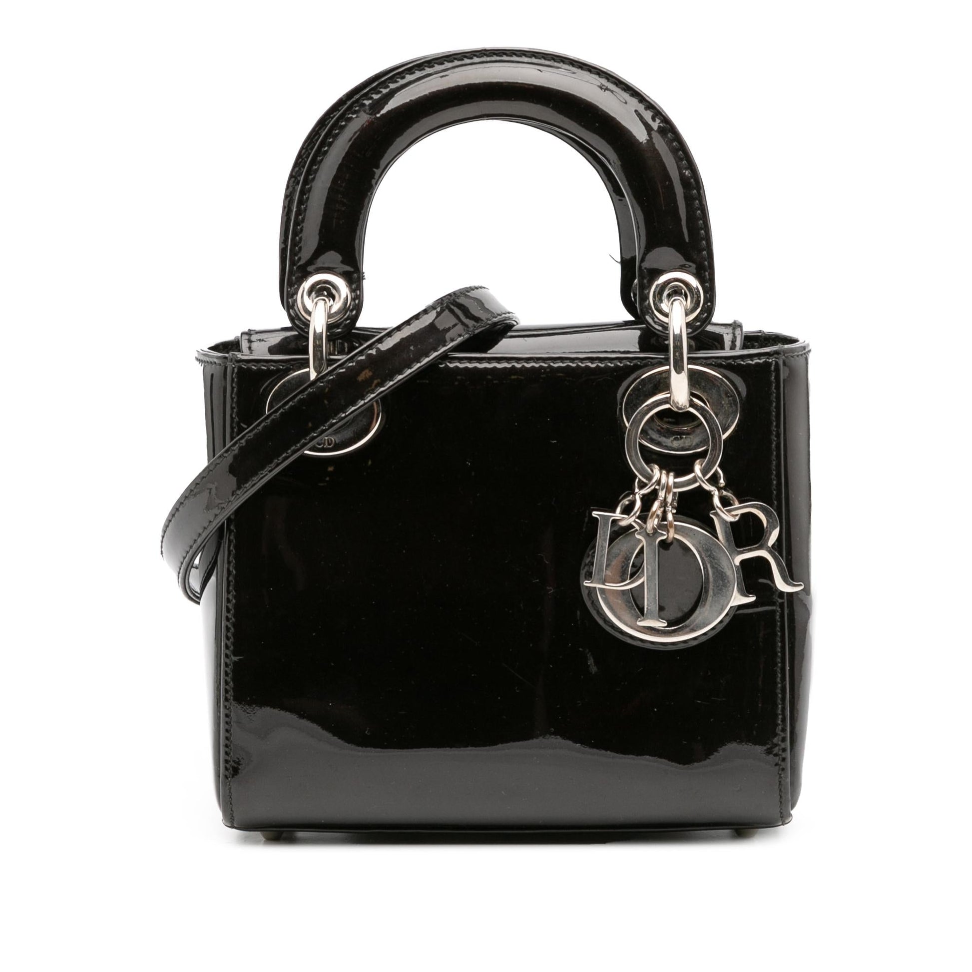 Dior Lady Satchel Bag Patent Mini Lady Dior 1