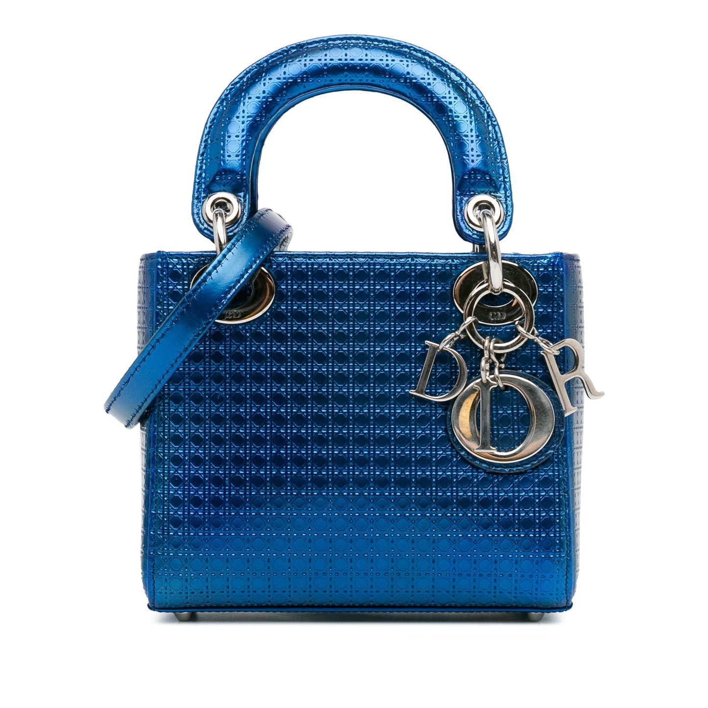 Dior Microcannage Lady Shg Tnloax Satchel Bag Patent Mini