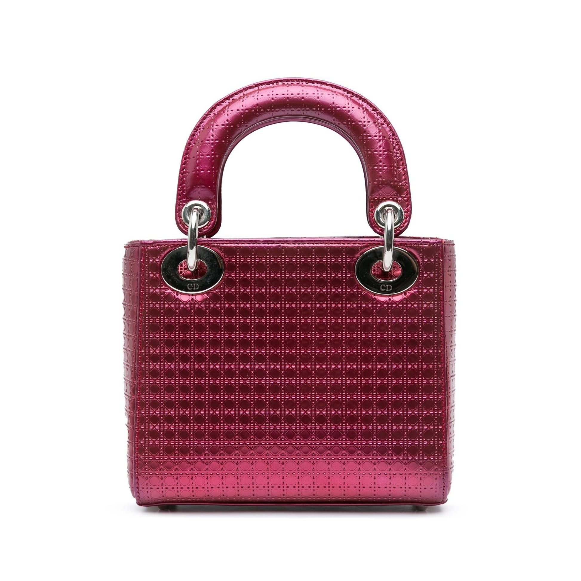 Dior Microcannage Lady Shg Dlqrb7 Satchel Bag Patent Mini