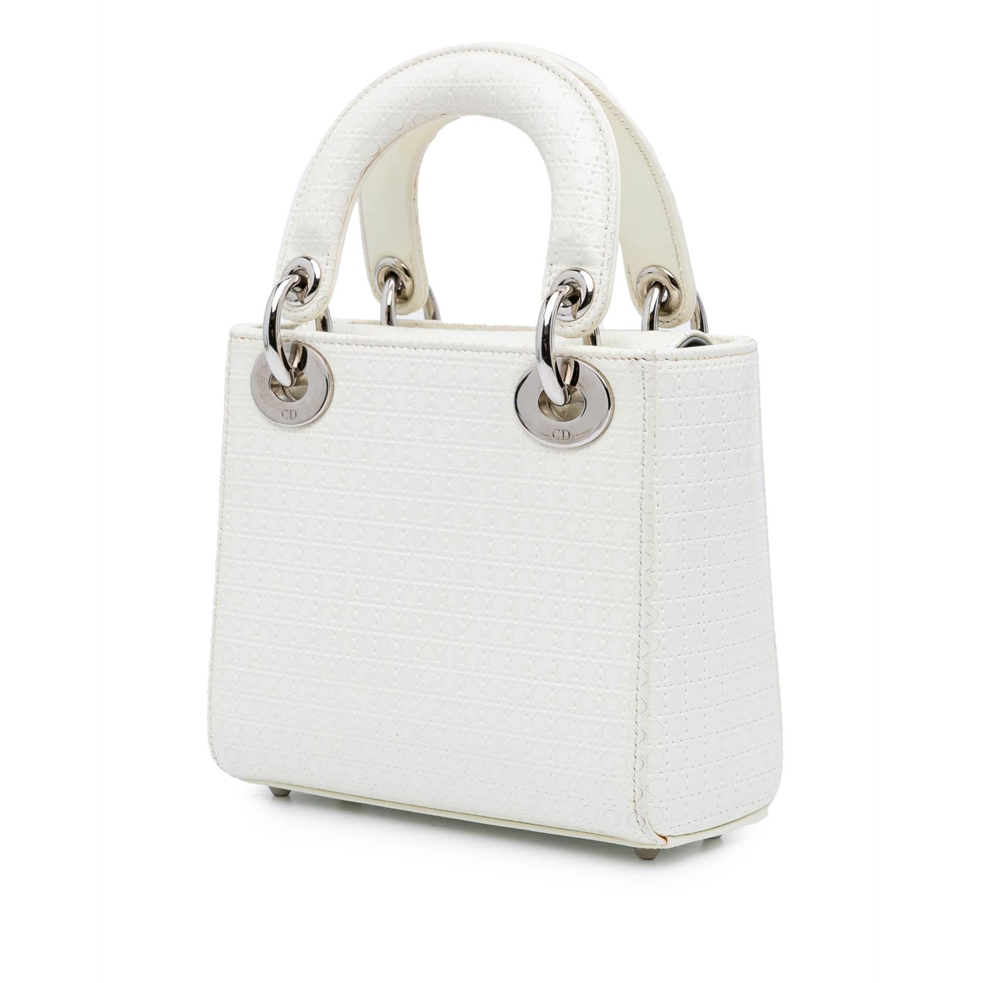 Dior Microcannage Lady Satchel Bag Patent Mini