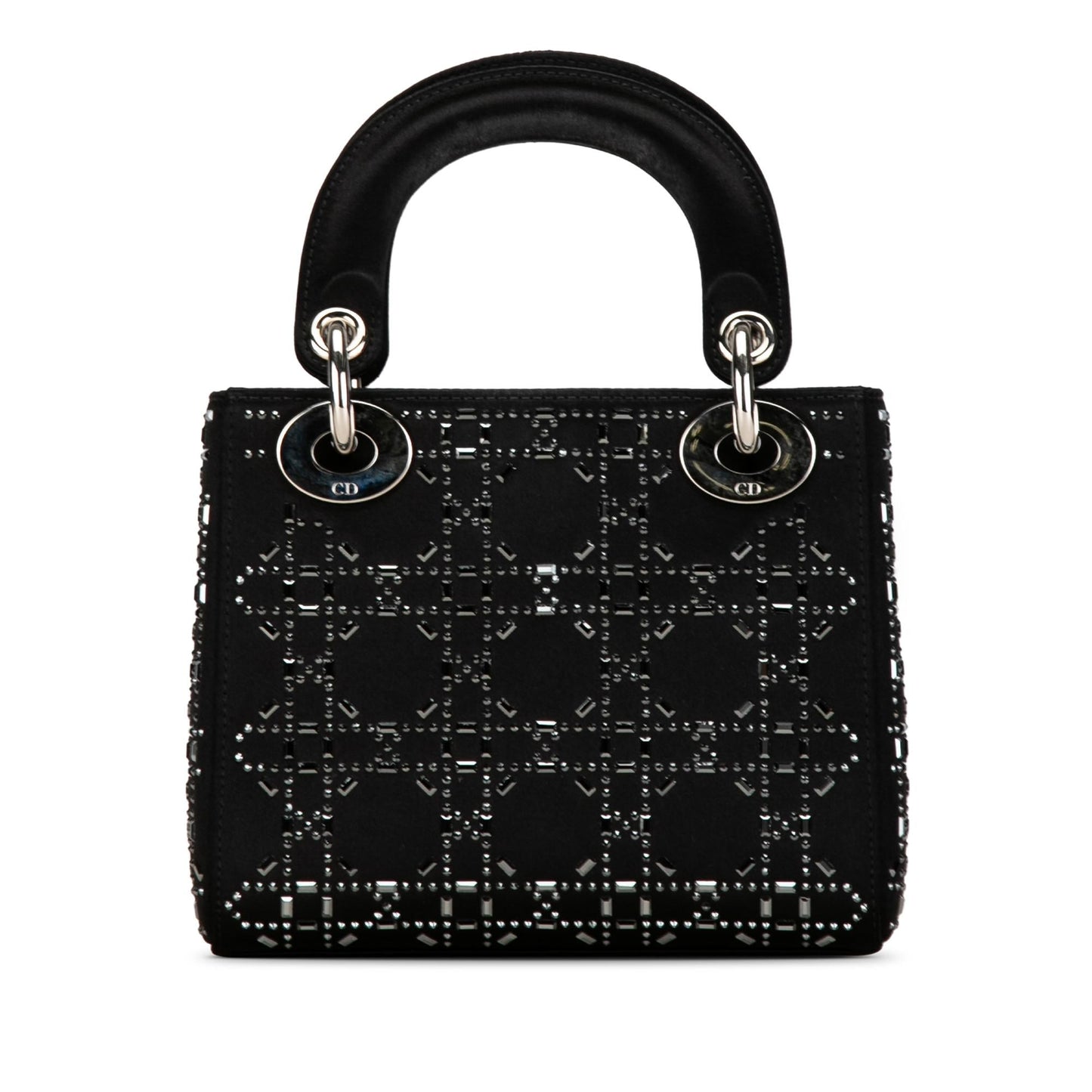 Dior Cannage Crystal Embellished Lady Shg W5Fy2M Satchel Bag Satin Mini