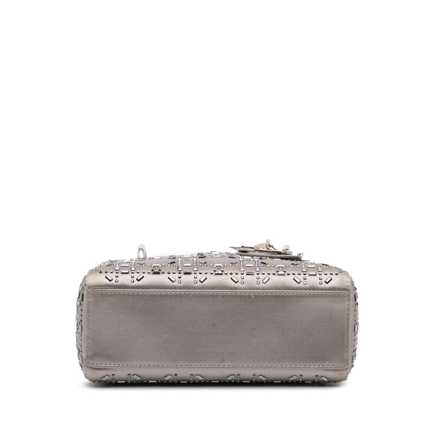 Dior Cannage Crystal Lady Satchel Bag Satin Mini