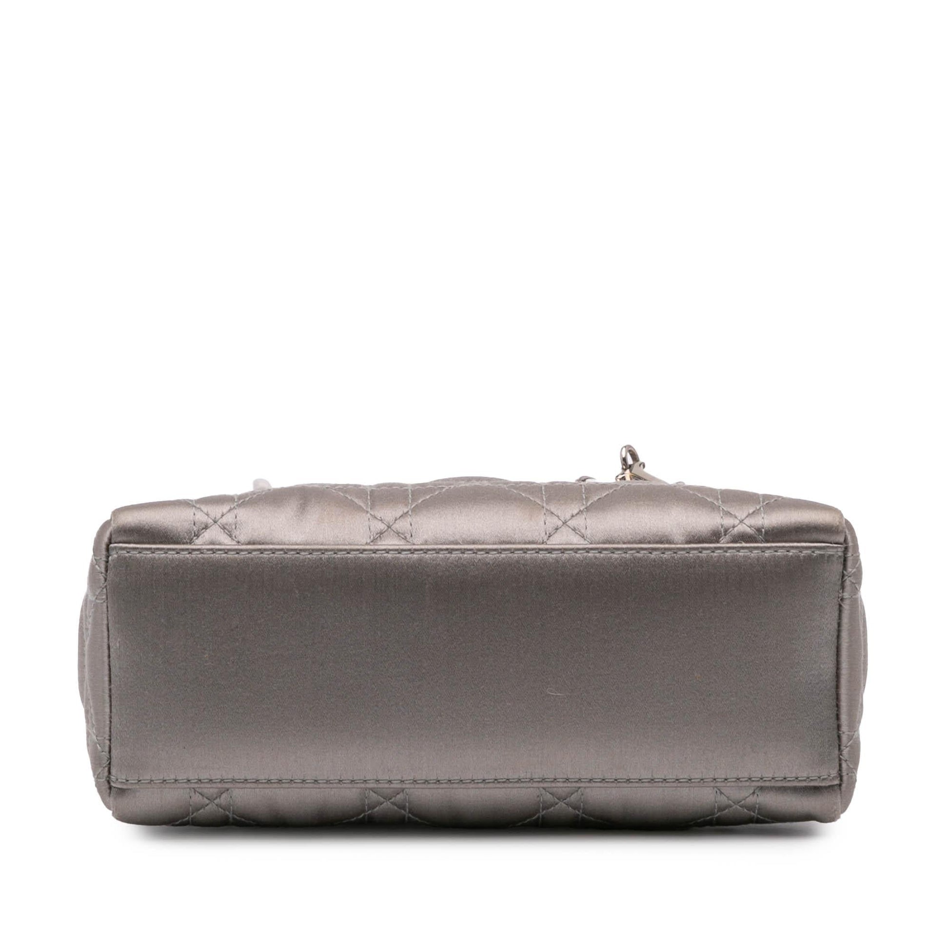 Dior Cannage Lady Satchel Bag Satin Mini