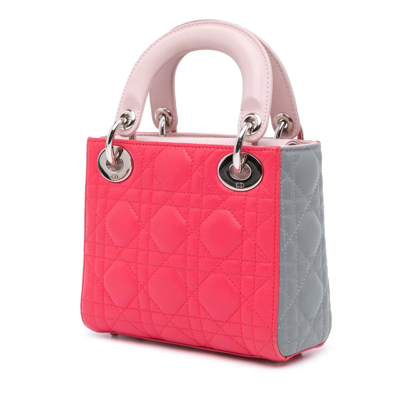 Dior Tricolor Cannage Lady Satchel Bag Lambskin Mini Lady Dior 1