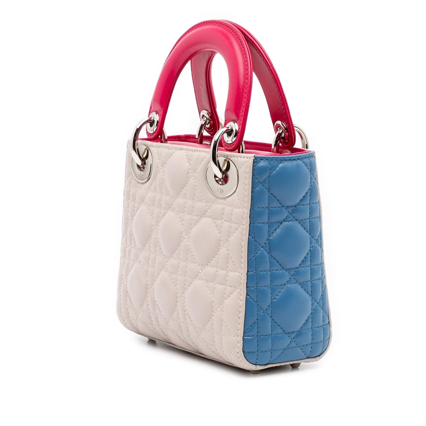 Dior Tricolor Cannage Lady Satchel Bag Lambskin Mini Lady Dior 3