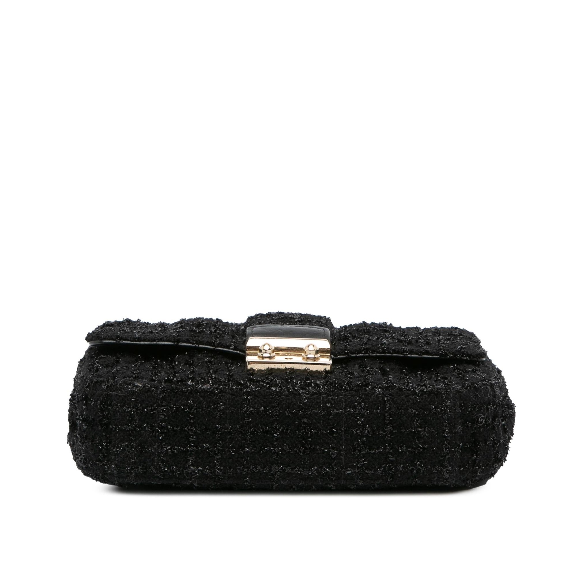 Dior Tweed Cannage Miss Crossbody Bag Mini Flap