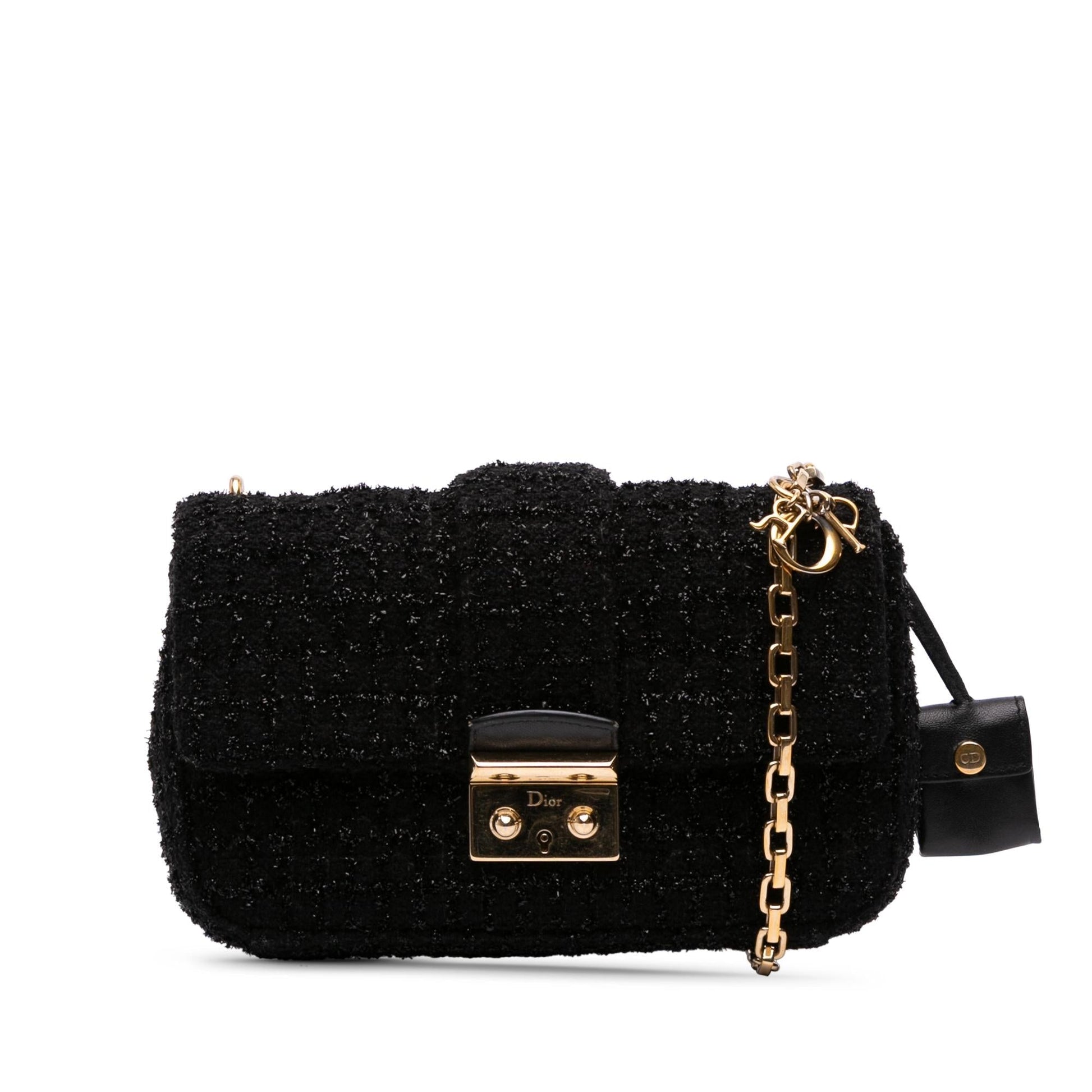 Dior Tweed Cannage Miss Crossbody Bag Mini Flap Dior Flap 1